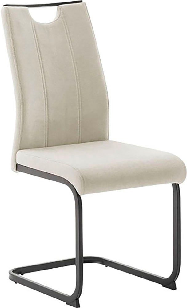MCA furniture Vrijdragende stoel MCA DERESINA sledestoel met handgreep (4-set), schommelstoelen met handgreep, comfort zithoogte van ca. 48 cm