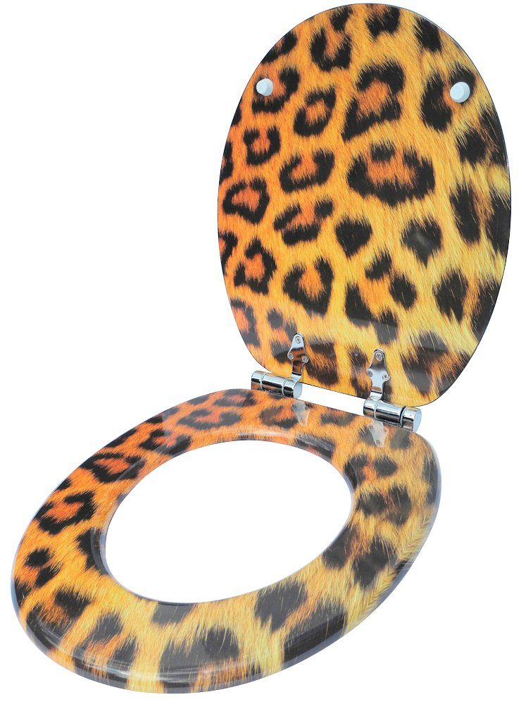 Sanilo Toiletzitting Luipaardhuid met soft-closemechanisme