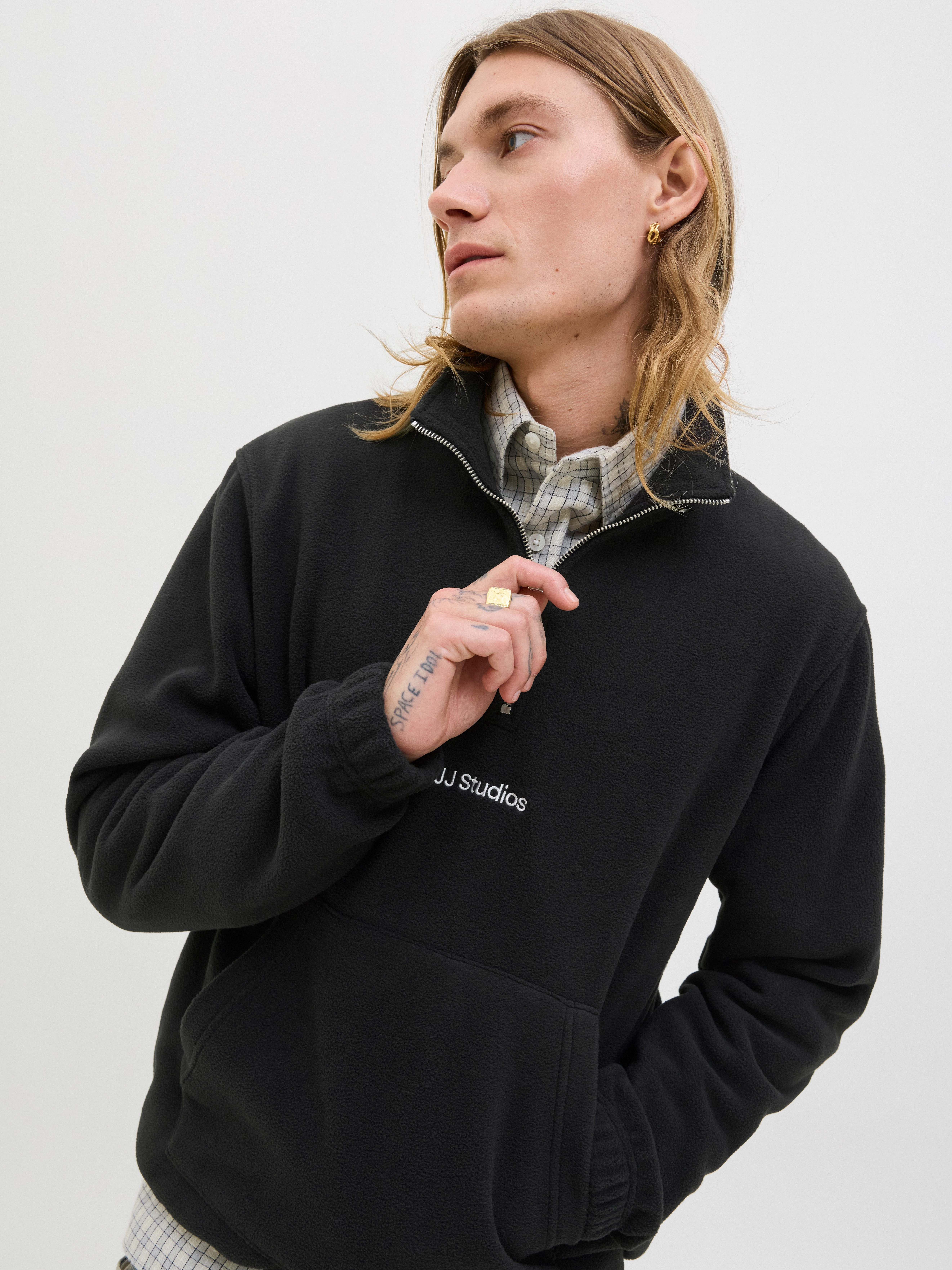 Jack & Jones Sweatshirt JJSOHO HALFZIP FLEECE
