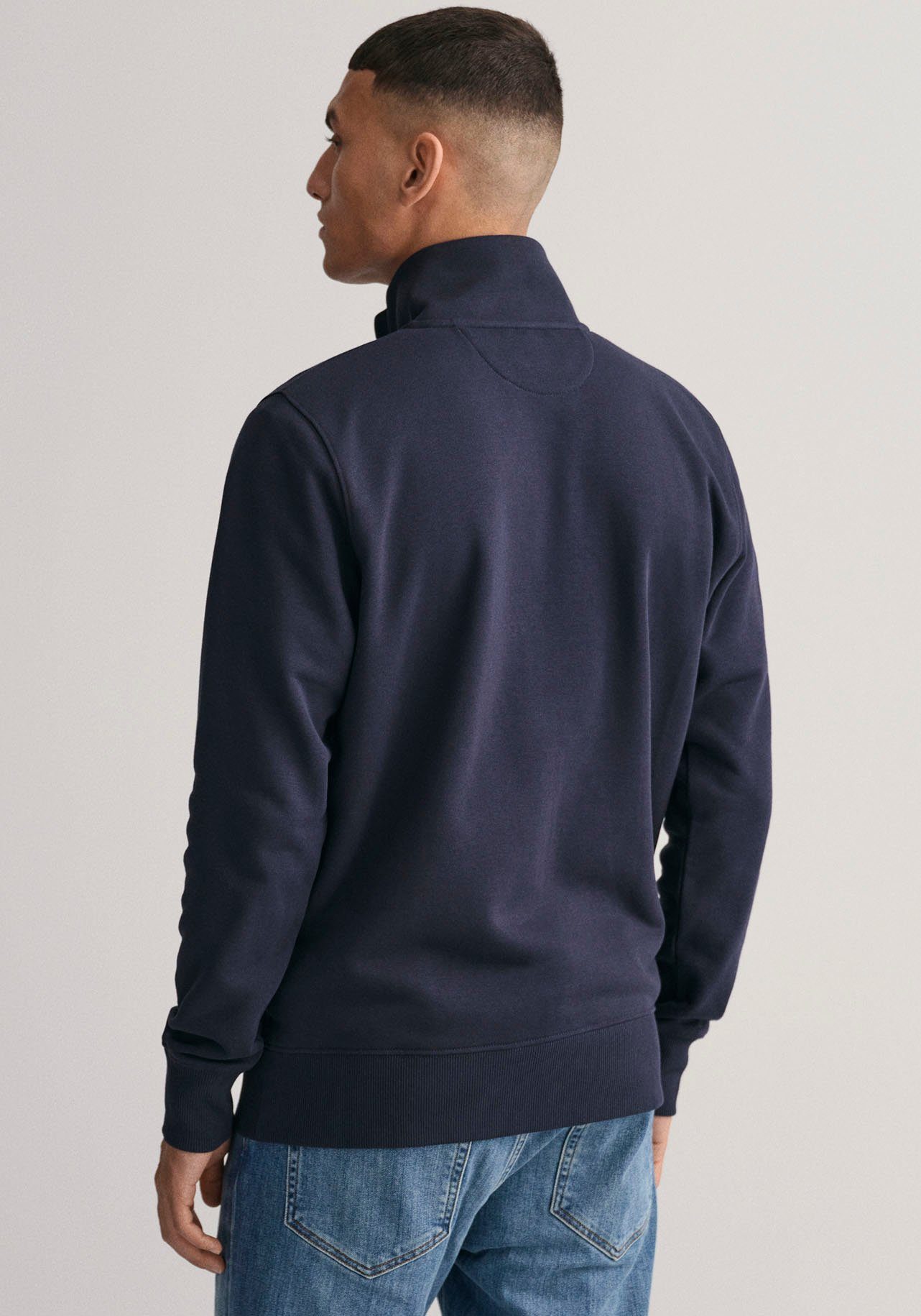 Gant Sweatvest REG SHIELD FULL ZIP SWEAT met logoborduursel op borsthoogte