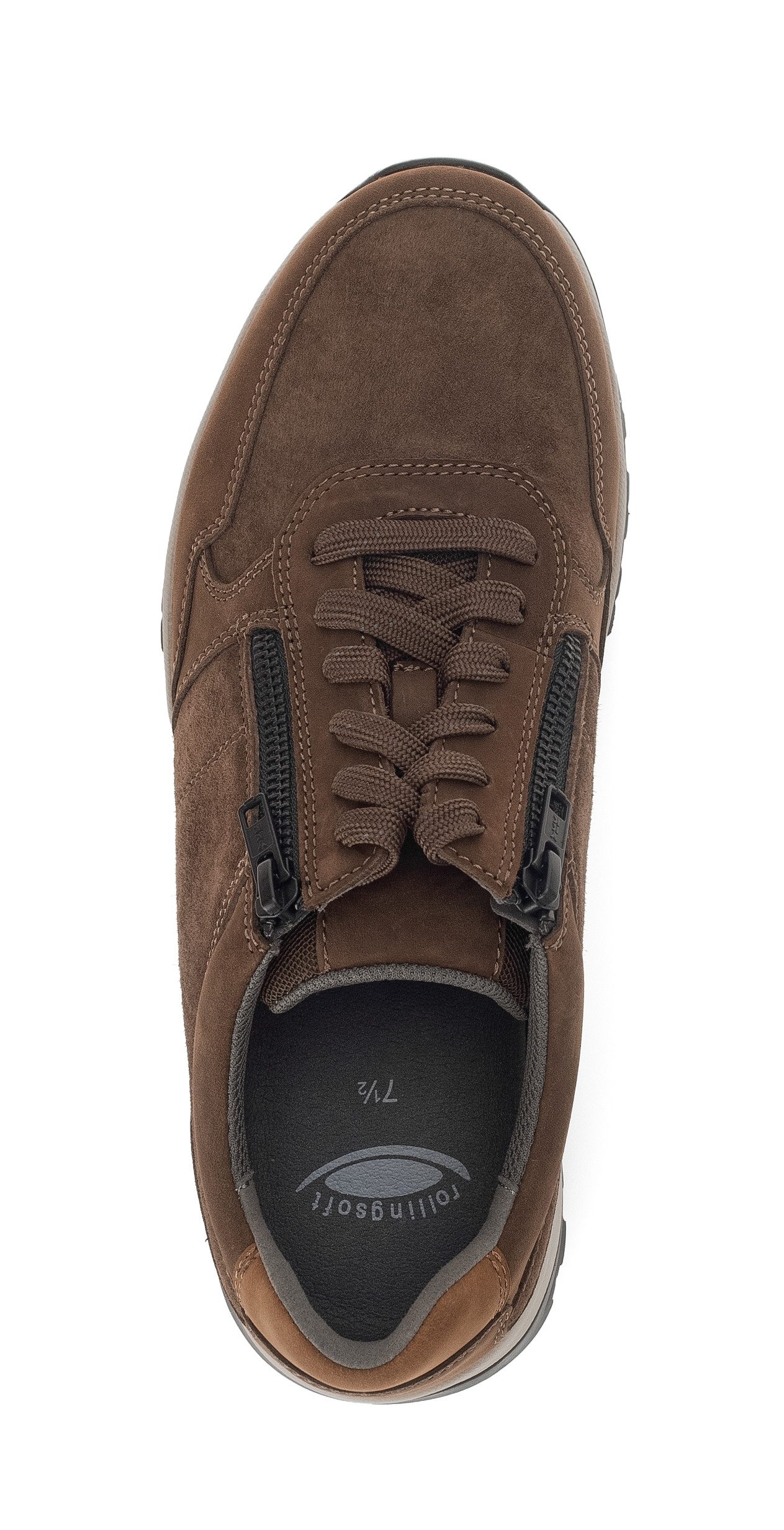 Gabor Rollingsoft Sneakers met sleehak , comfort schoen, veterschoen, lage schoen in breedte g 1/2 (= breed)