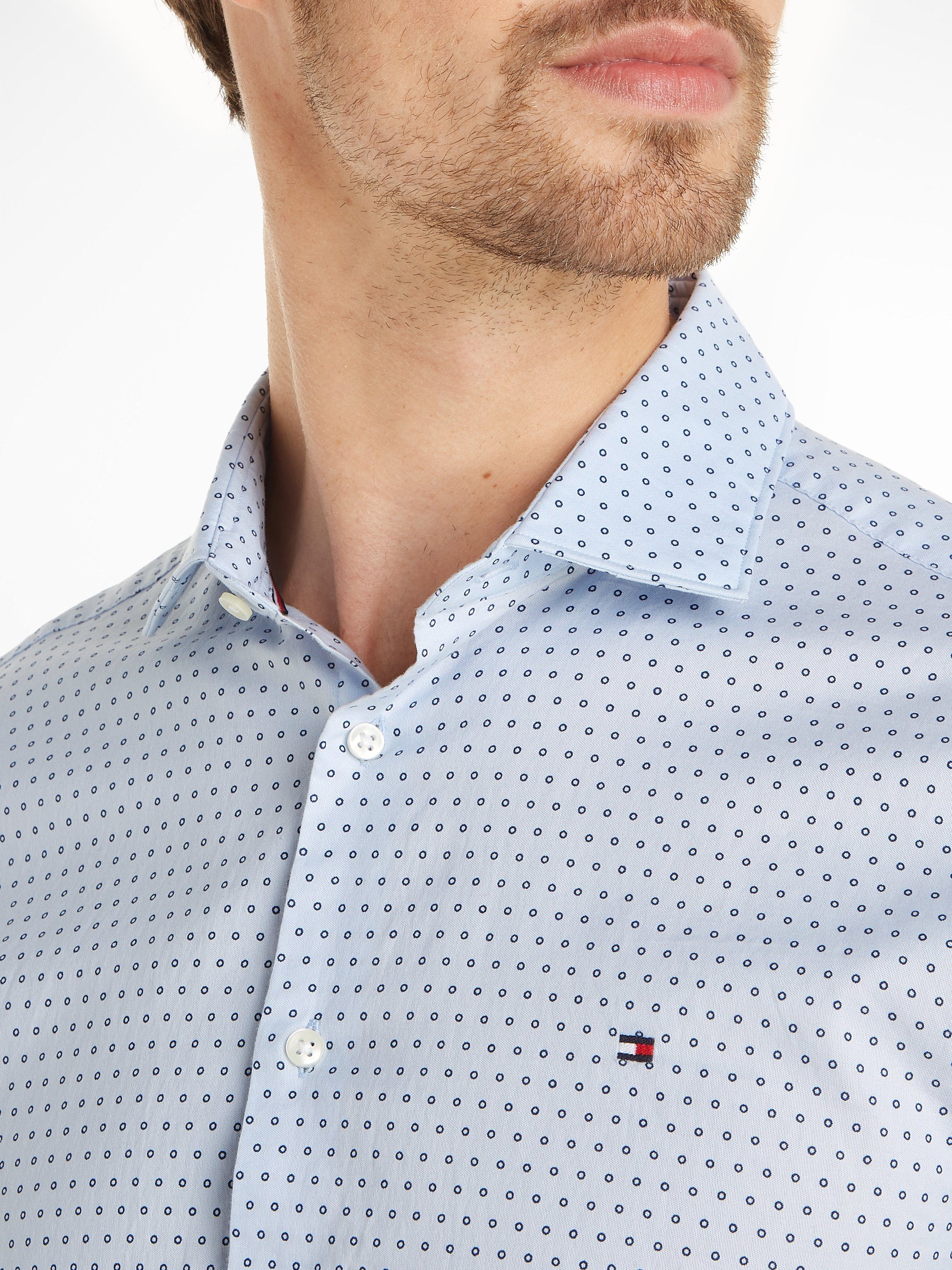 Tommy Hilfiger Businessoverhemd CL-W OXF CIRCLE PRINT SHIRT SF