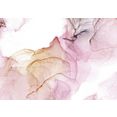 komar fotobehang vliesbehang shiny fluid 400 x 280 cm roze