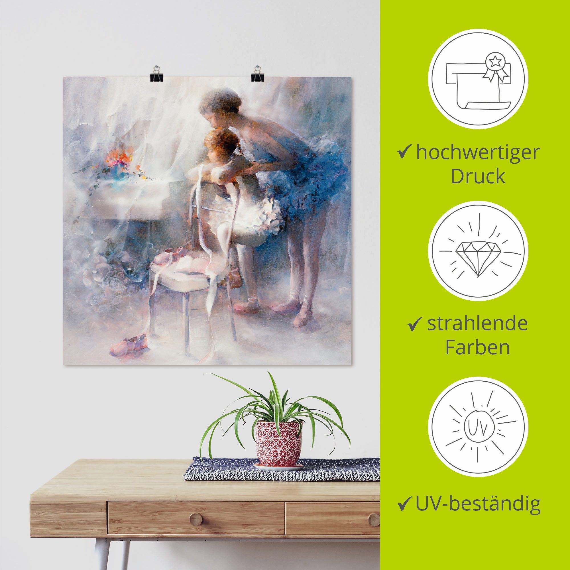 Artland Artprint Ballet als artprint op linnen, poster in verschillende formaten maten