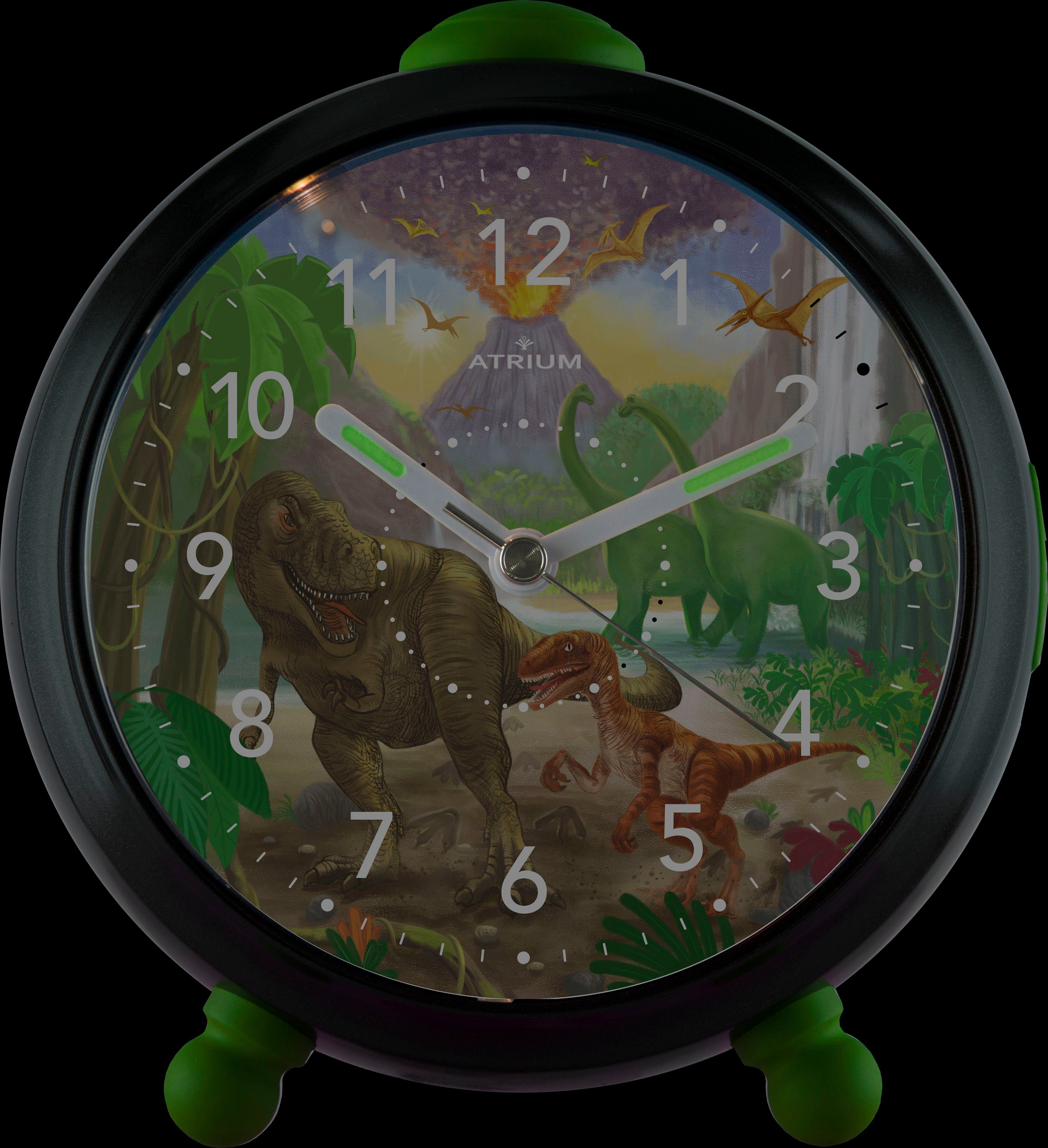 Atrium Kwarts-wekker A932-4, dinosaurusalarm Kinderwekker, kinderkamer, cadeau-idee, schoolbegin, verjaardag