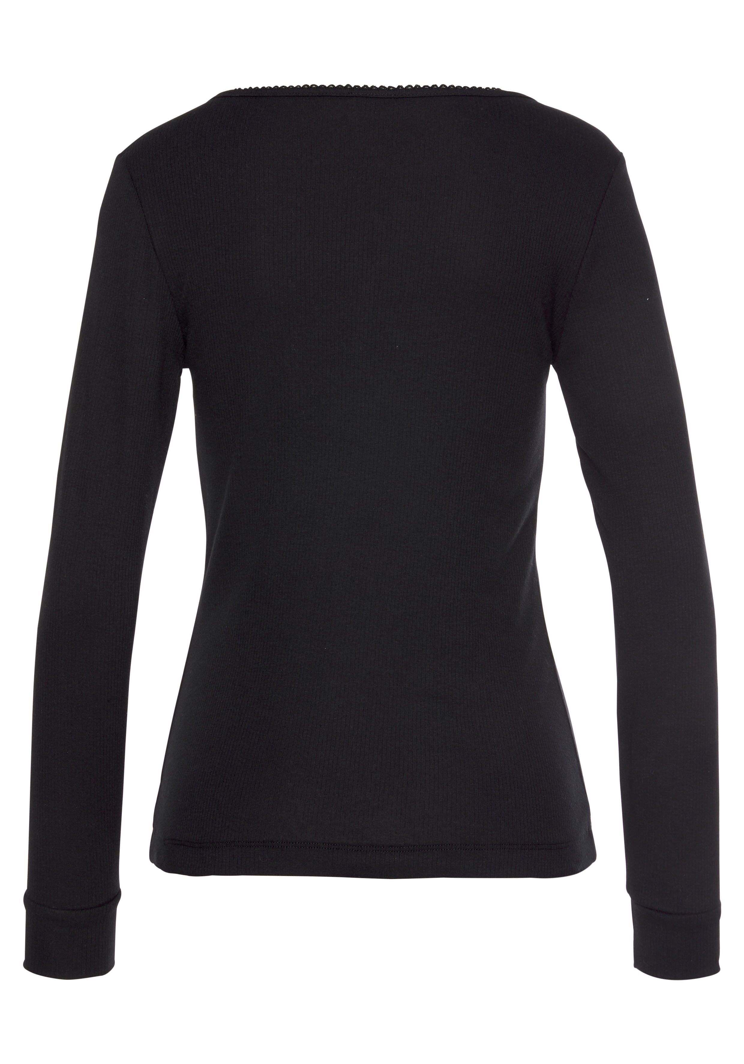 Lascana Pyjama top van ribbreisel