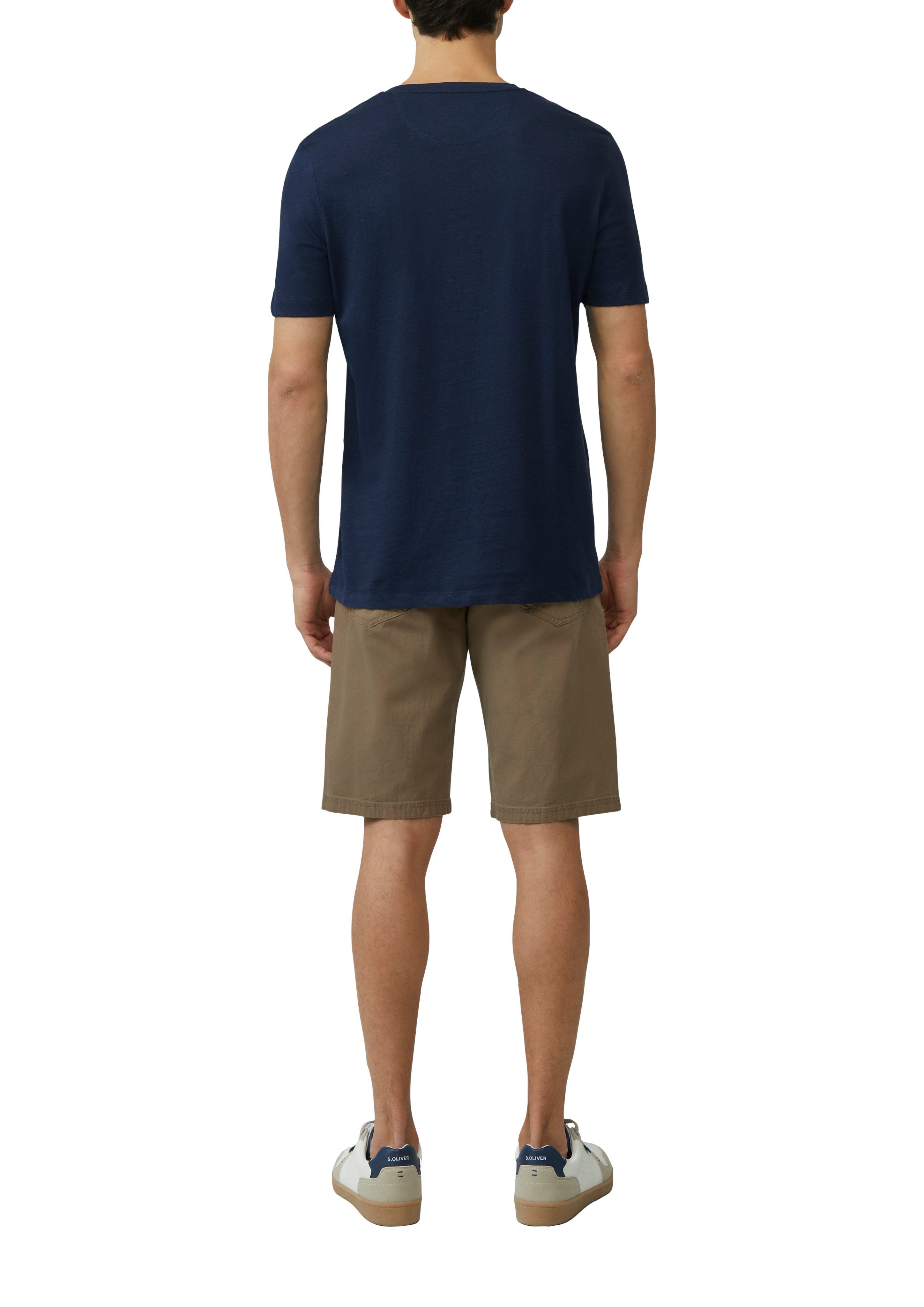 s.Oliver T-shirt met aandeel linnen