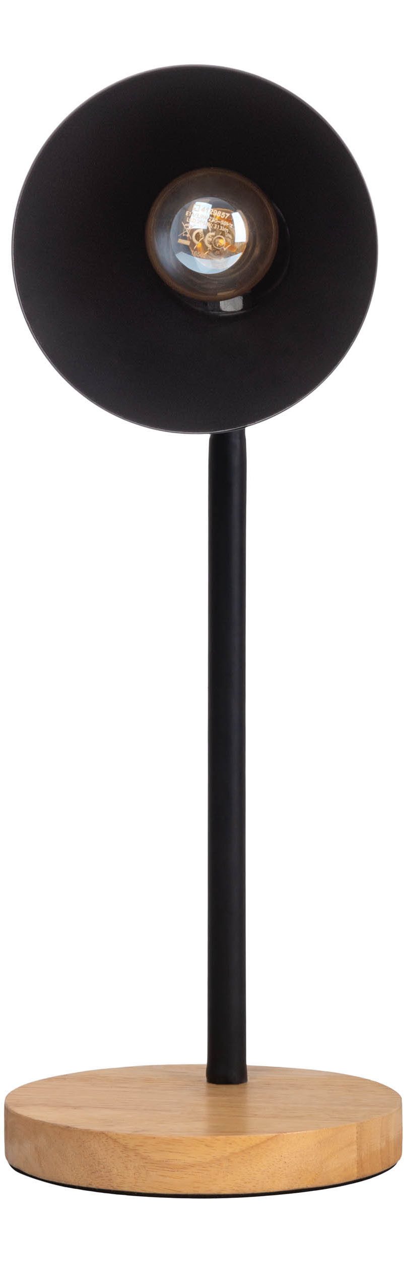 näve Bureaulamp Marie Voet en kap deels van hout, kap flexibel beweegbaar, E14 (1 stuk)