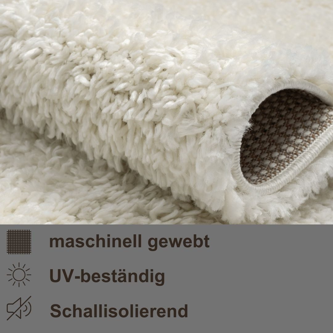 Myflair Möbel & Accessoires Hoogpolig vloerkleed My Shaggy Shaggy, uni kleuren, licht glanzend, microvezel, extra fluffy