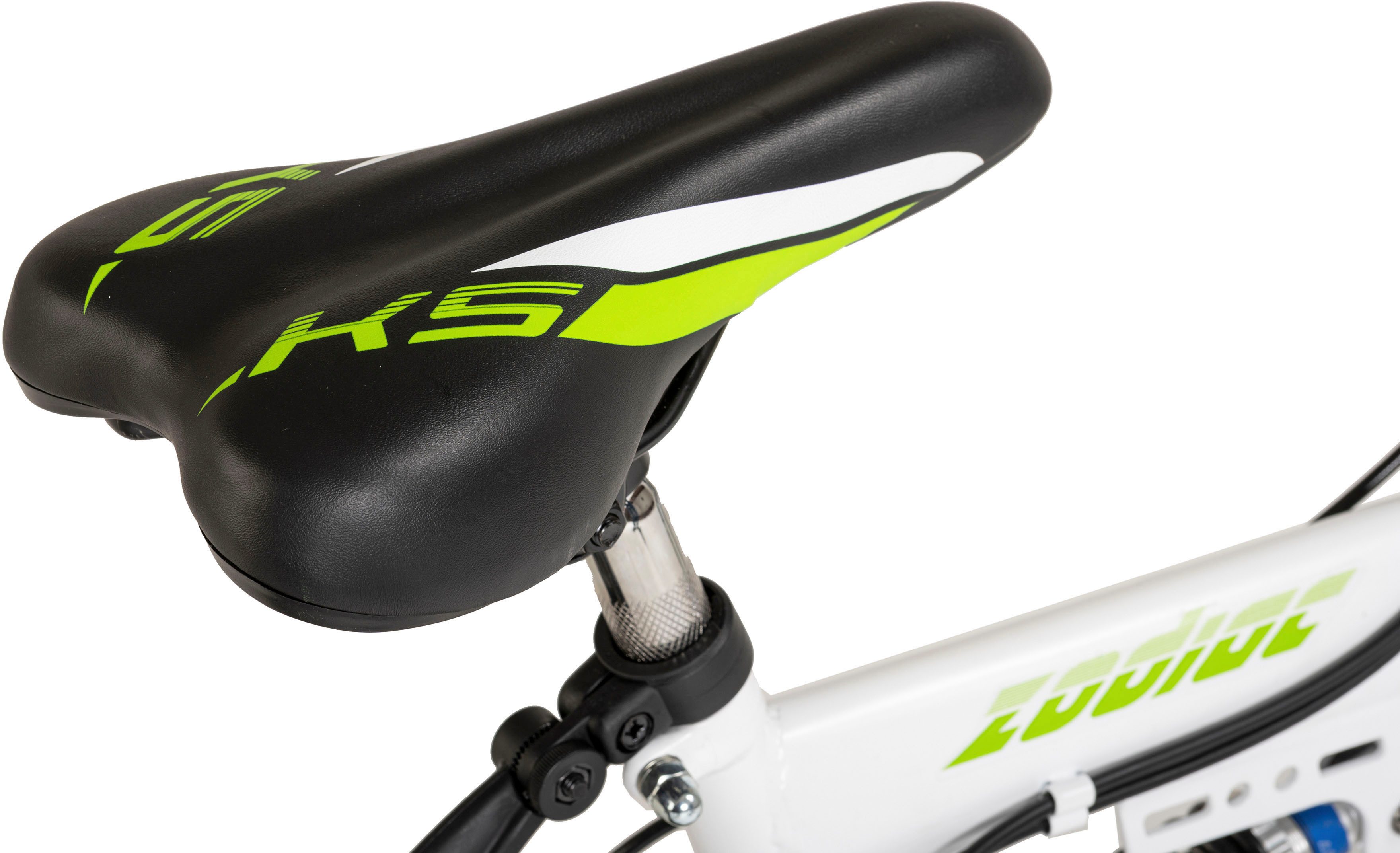 MUSTANG Kinderfiets Kinder-mountainbike Fully ATB 24" Zodiac wit-groen 18 versnellingen RH 38 cm