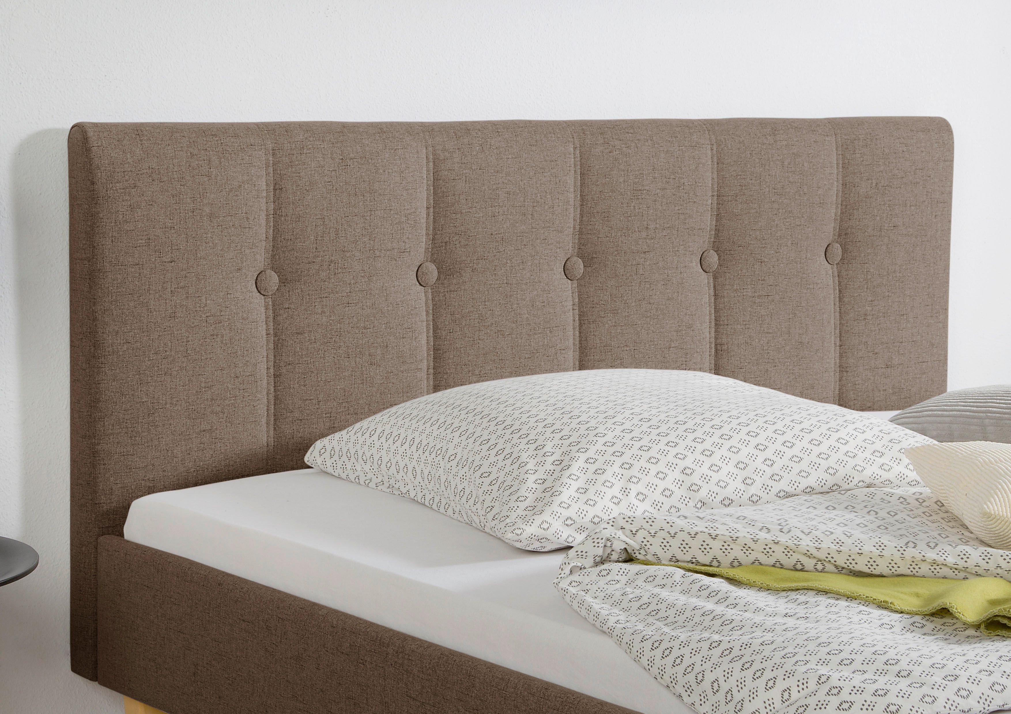 Maintal Gestoffeerd bed Leesburg Zijkanten van het bed zelf te monteren, zonder bedkist