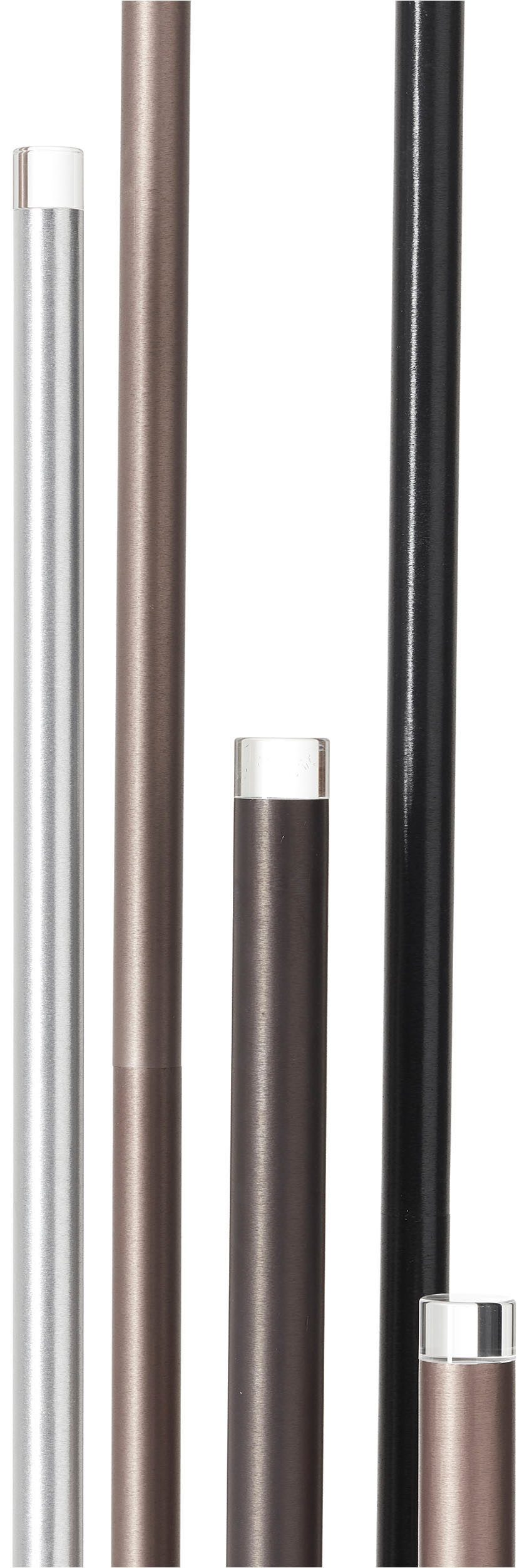 Brilliant Leuchten Staande lamp Cembalo 5-flg met voetdimmer, 155 cm hoogte, ø 28 cm, 2200 lm, 3000 k (1 stuk)