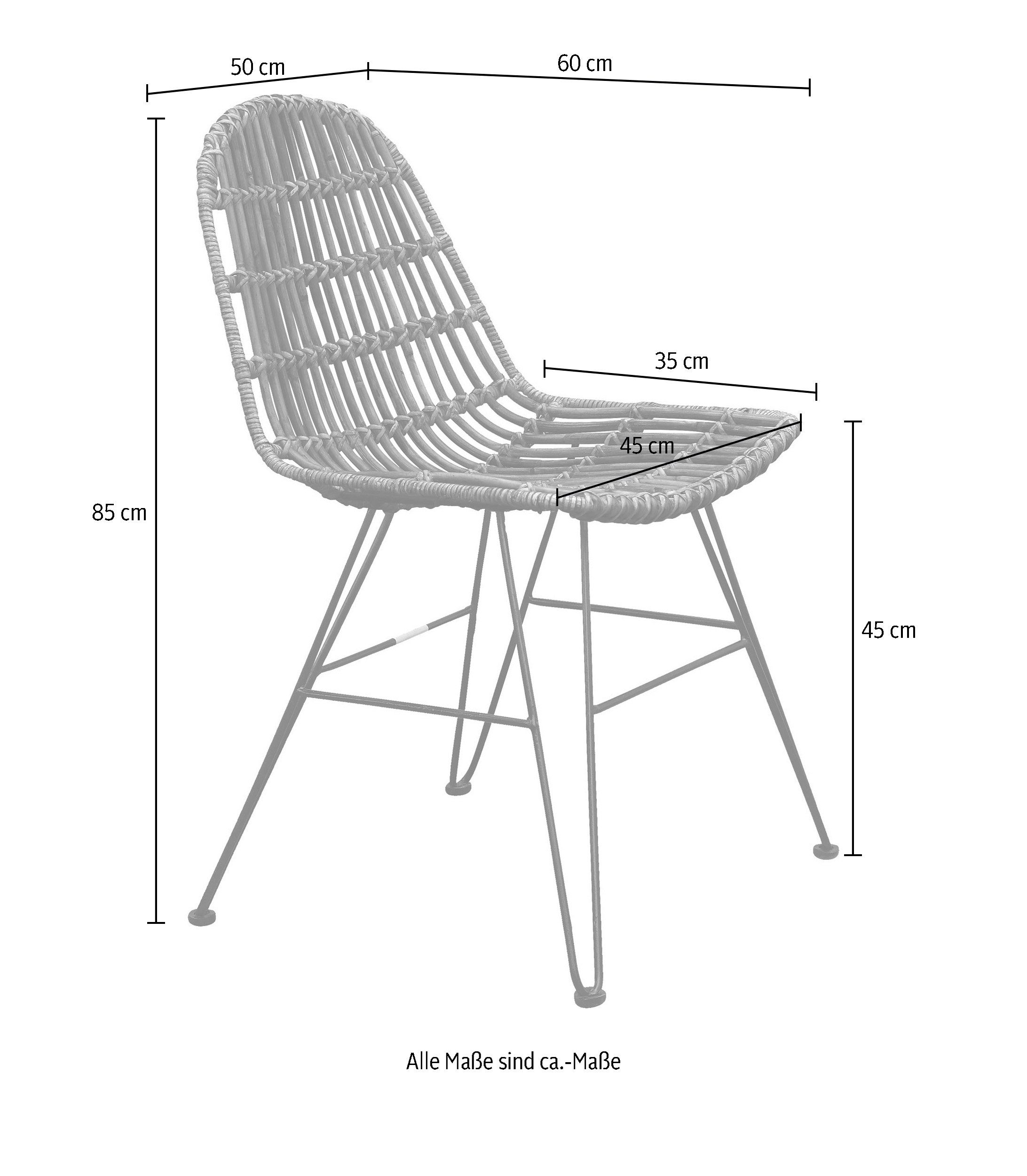 SIT Rotanstoel Visgraat-look achter