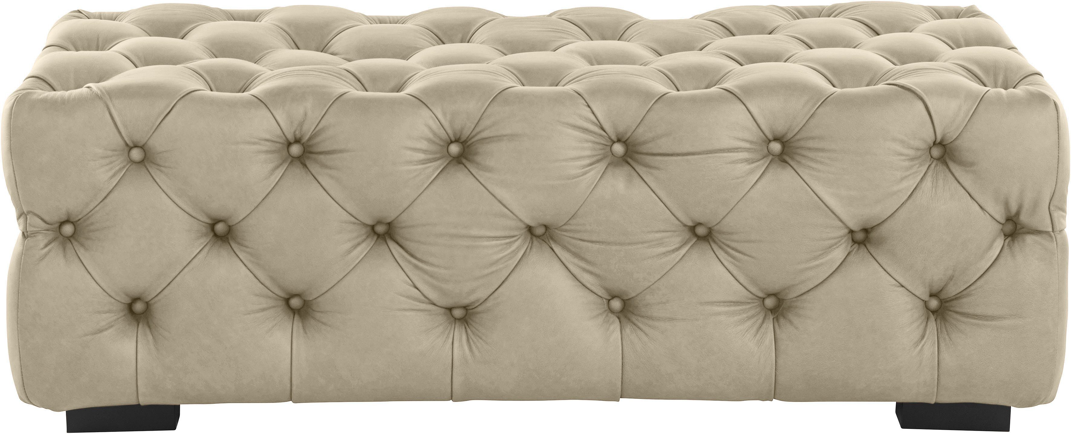 Guido Maria Kretschmer Home&Living Hocker Kalina met klassieke chesterfield-capitonnage