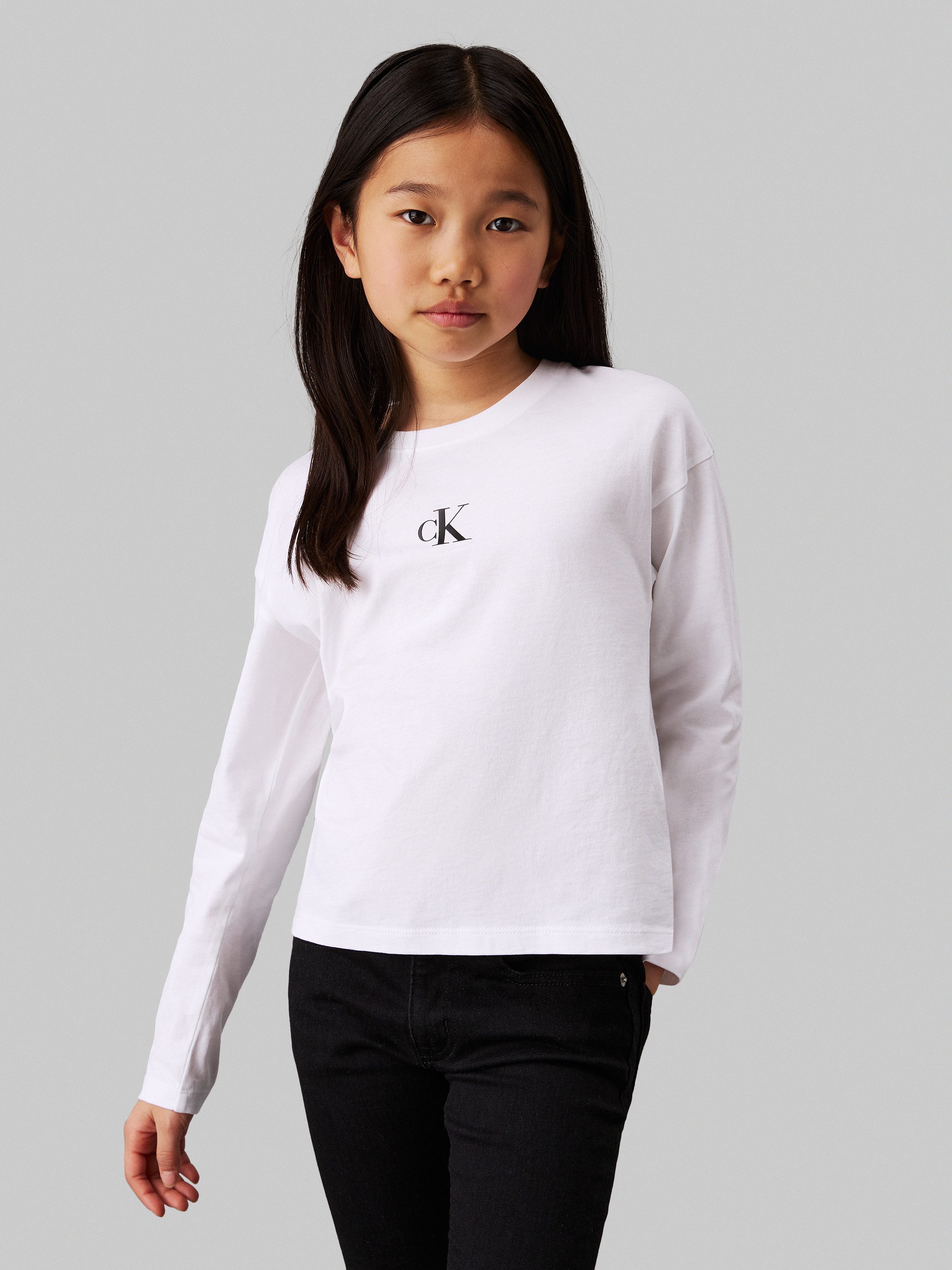 Calvin Klein Shirt met lange mouwen CK LOGO LS T-SHIRT