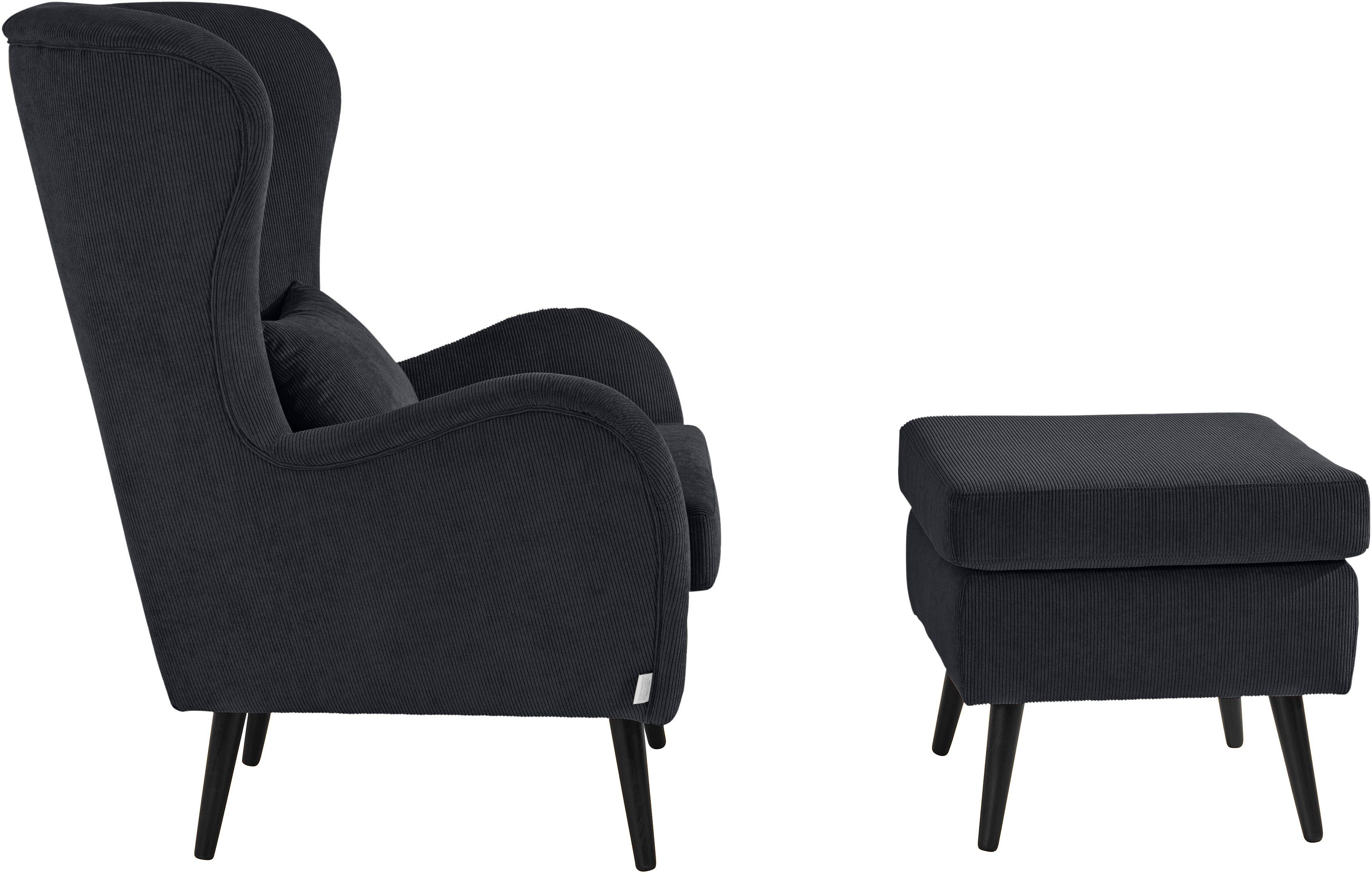 Guido Maria Kretschmer Home&Living Fauteuil Sallito, oorfauteuil, TV-stoel voor woonkamer, ook in velours cord
