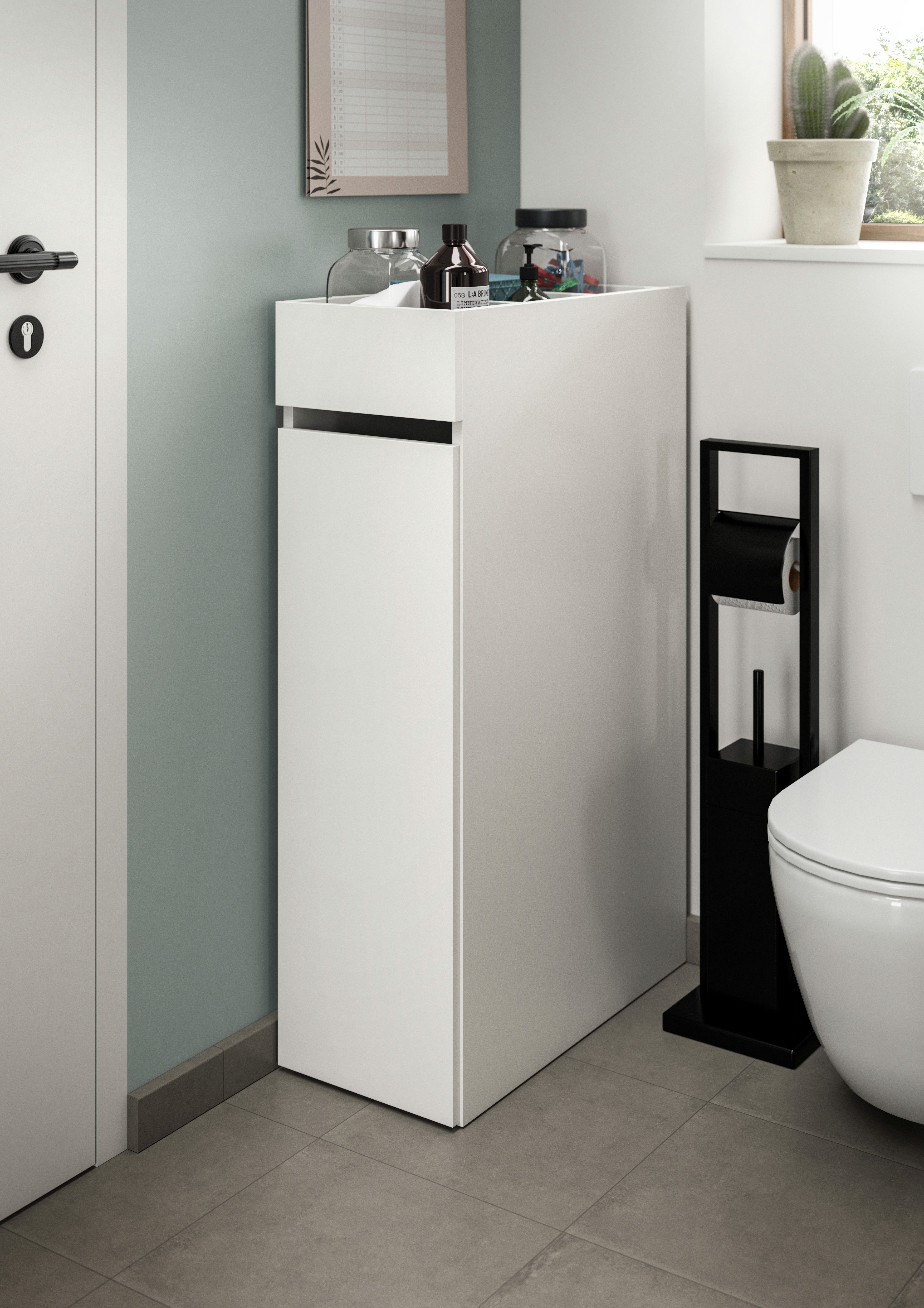 welltime Staand rek Falas, hoogte 101 cm, apothekersuitrek met 3 vakken, 3 open opbergvakken