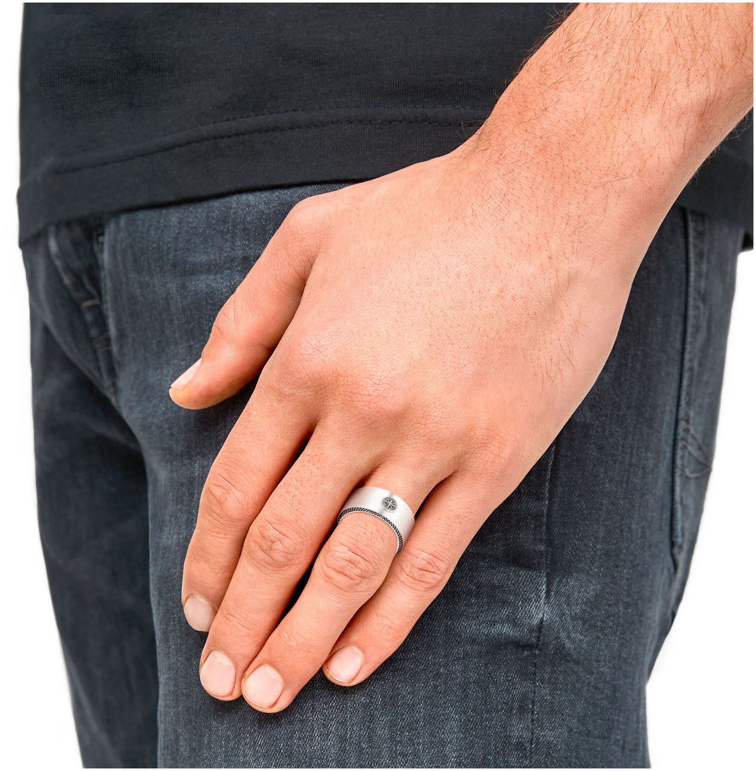 s.Oliver Ring Kompas-motief, 2037999/-800/-801/-802