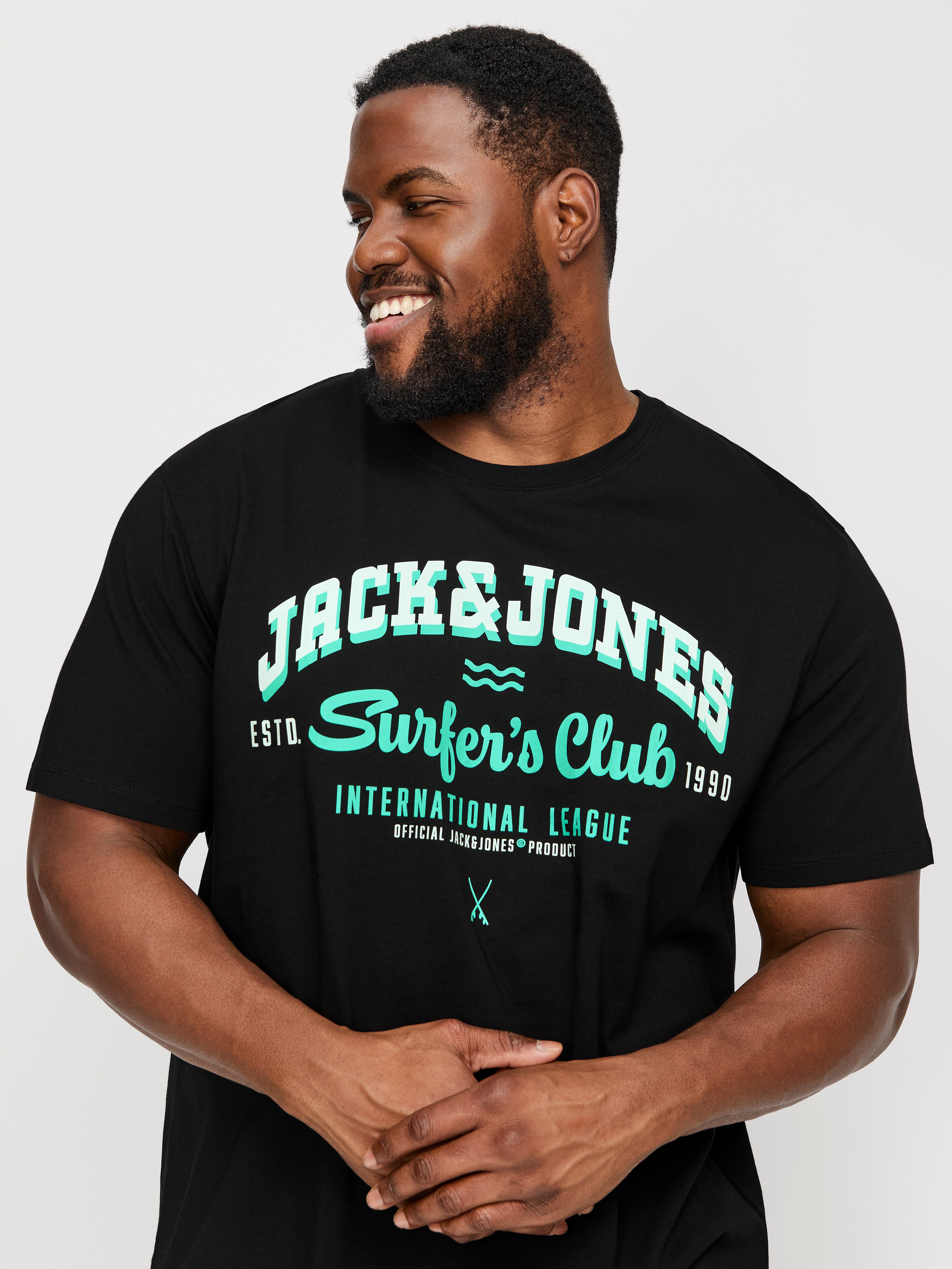 Jack & Jones PlusSize T-shirt JJELOGO TEE SS O-NECK 2 COL AW24 S PLS