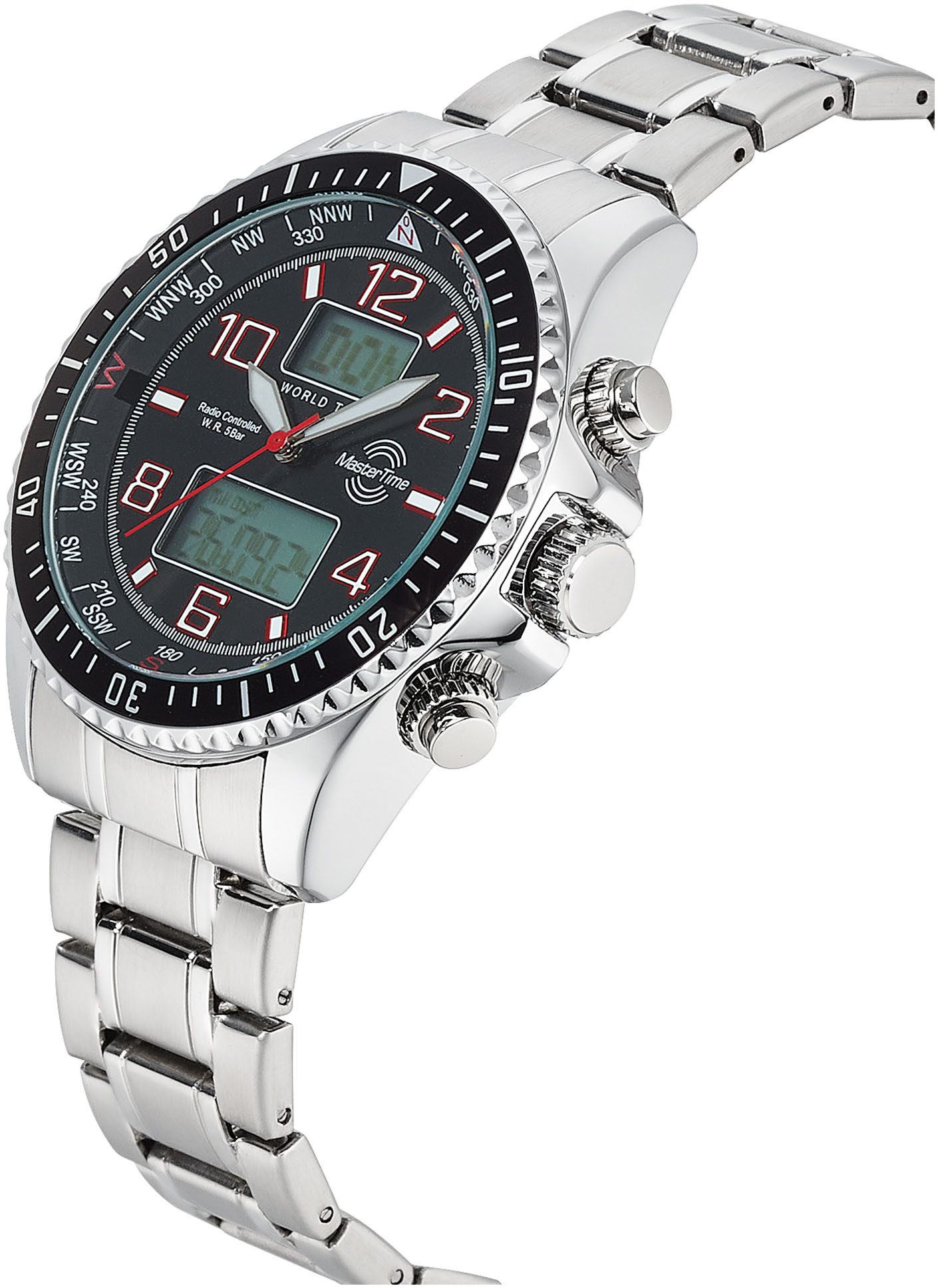 MASTER TIME Radiografische chronograaf Super Power Quartzhorloge, horloge, herrenuur, ook ideaal als cadeau (set, 2-delig, Met wisselband)