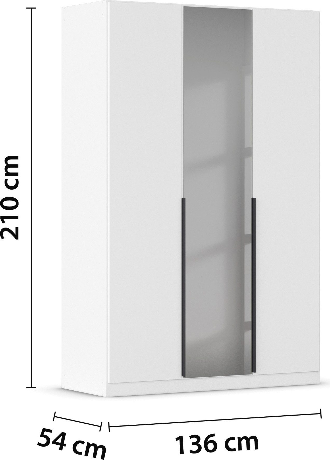 Draaideurkast Slaapkamerkast BESTSELLER kledingkast kast garderobe FERRIS Kledingkast met spiegel in de uitvoeringen BASIC/CLASSIC/PREMIUM