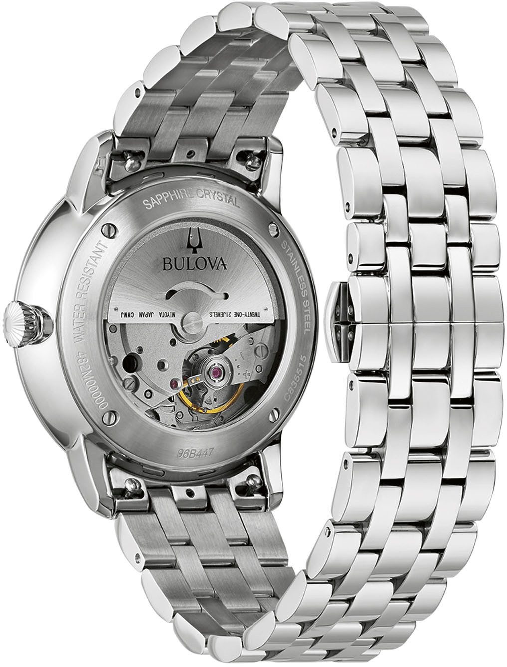 Bulova Automatisch horloge Polshorloge, herenhorloge, mechanisch horloge, roestvrijstalen band, analoog, dag
