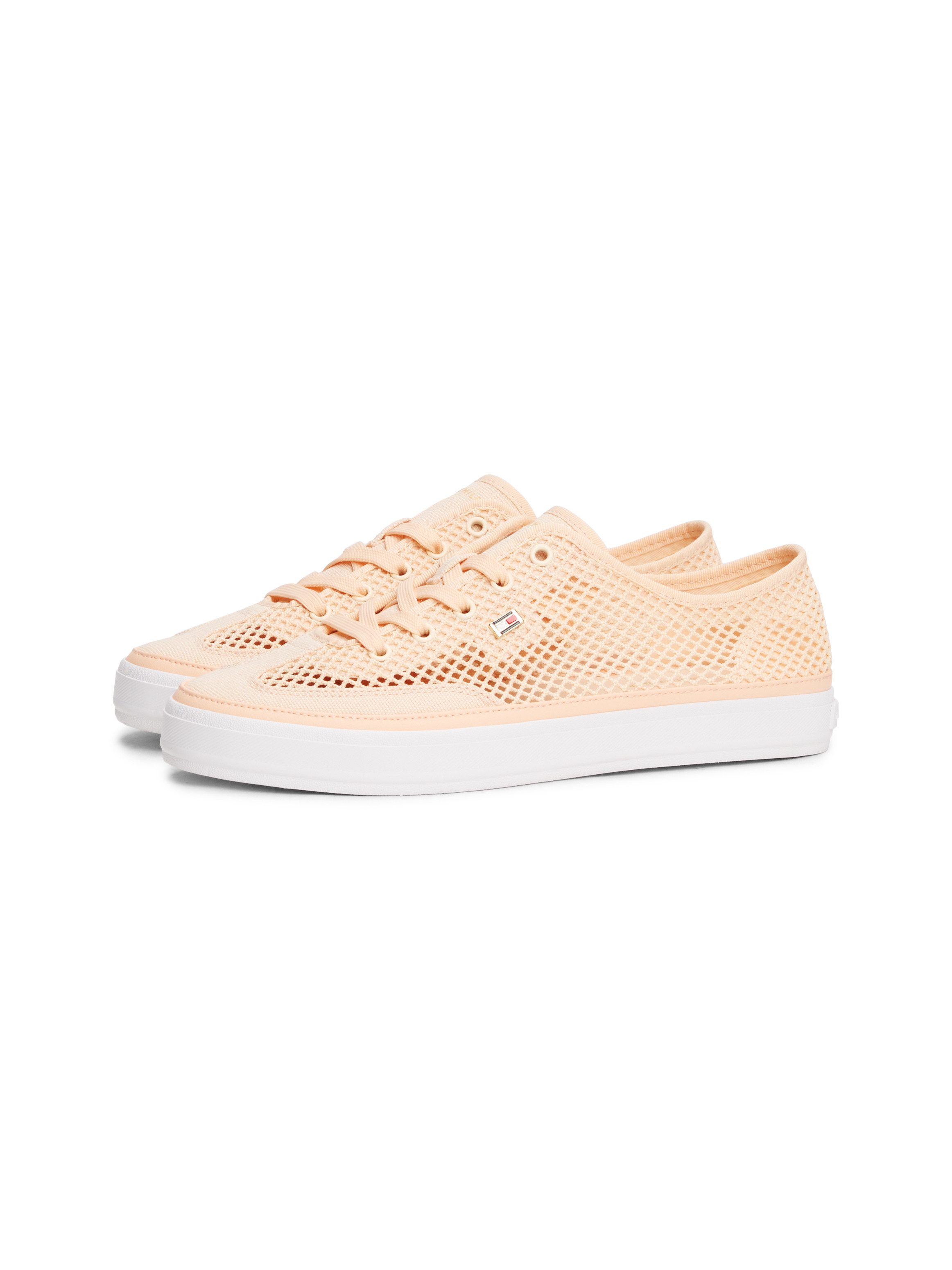 Tommy Hilfiger Plateausneakers TH OPEN MESH VULC SNEAKER dames lage sneakers maat 39 oranje