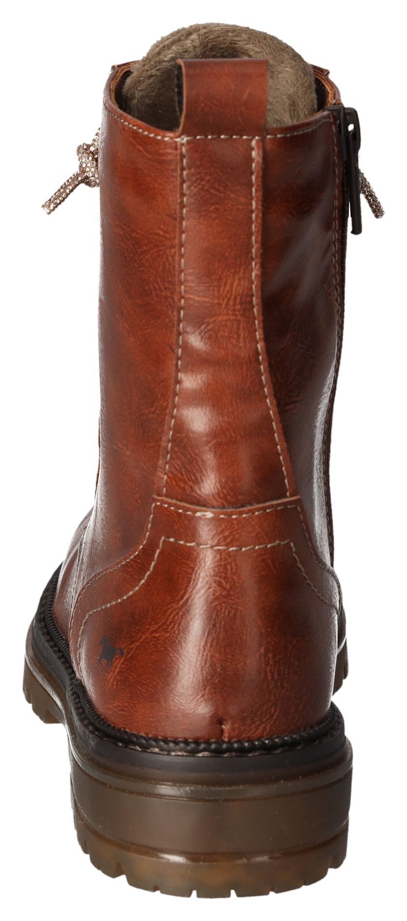 Mustang Shoes Veterschoenen enkellaars, hakken, met praktische ritssluiting