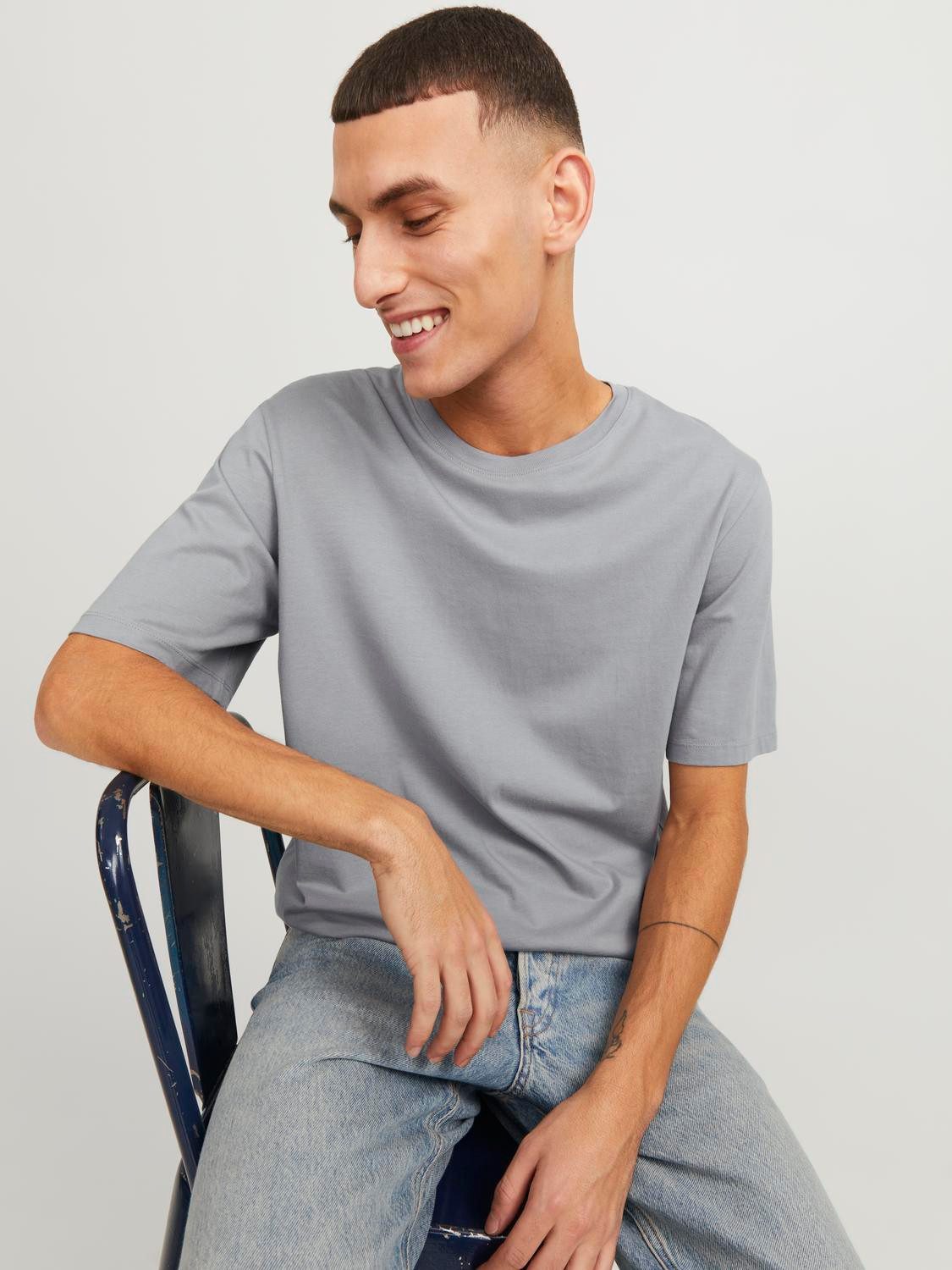 Jack & Jones Shirt met ronde hals JJEORGANIC BASIC TEE SS O-NECK NOOS