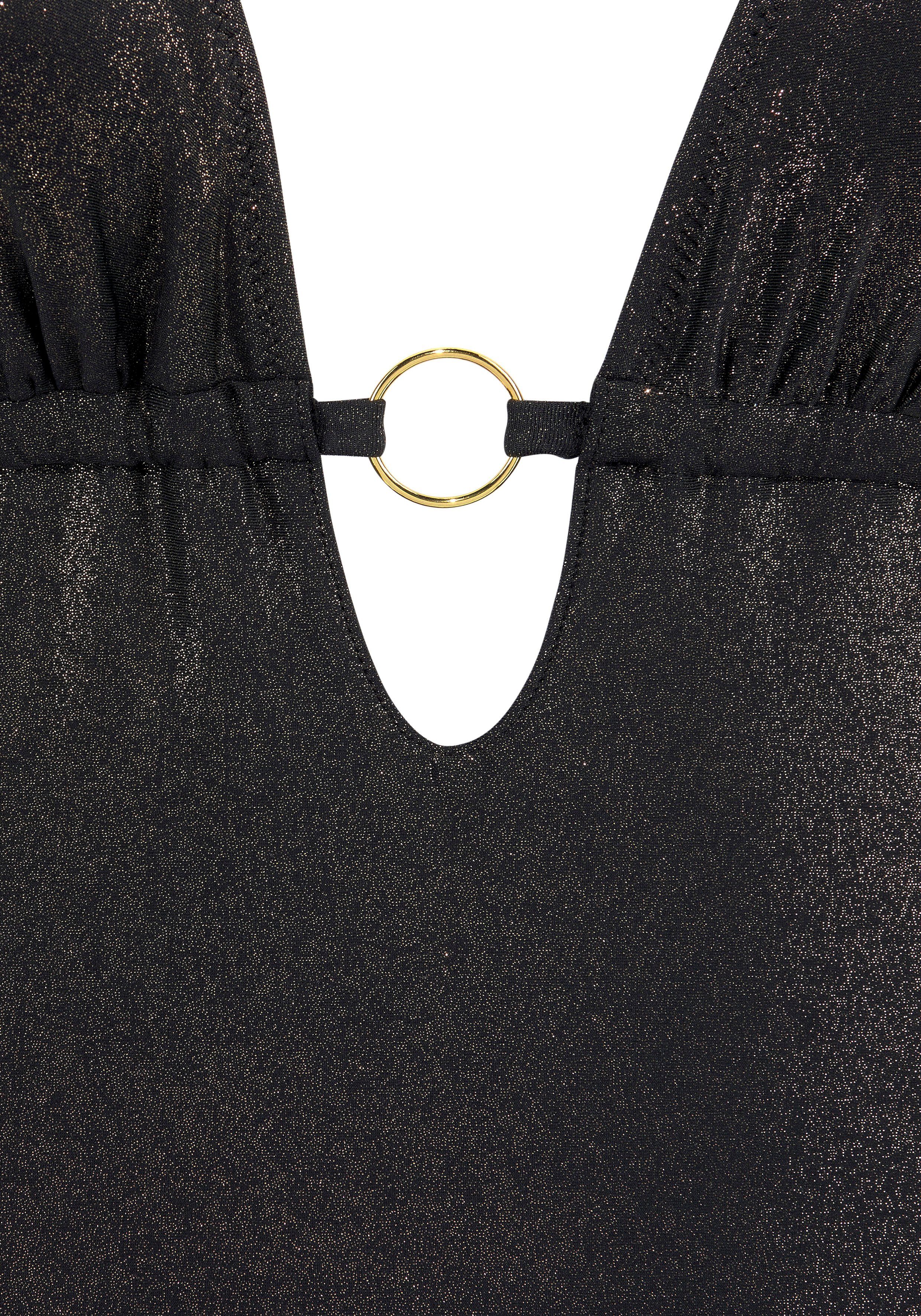 Lascana Badpak met gouden glanzende coating