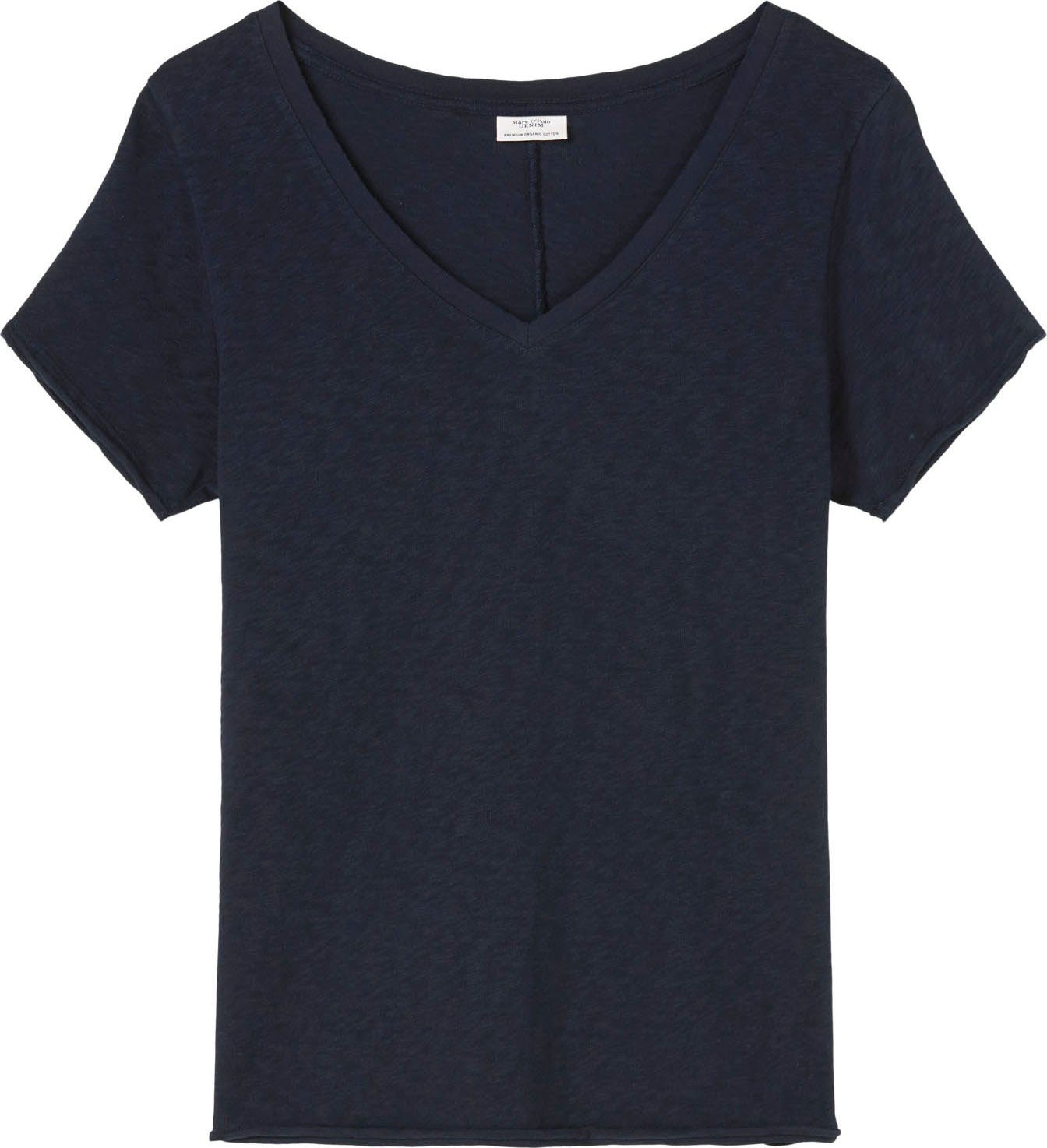 Marc O'Polo DENIM T-shirt met afgeronde v-hals