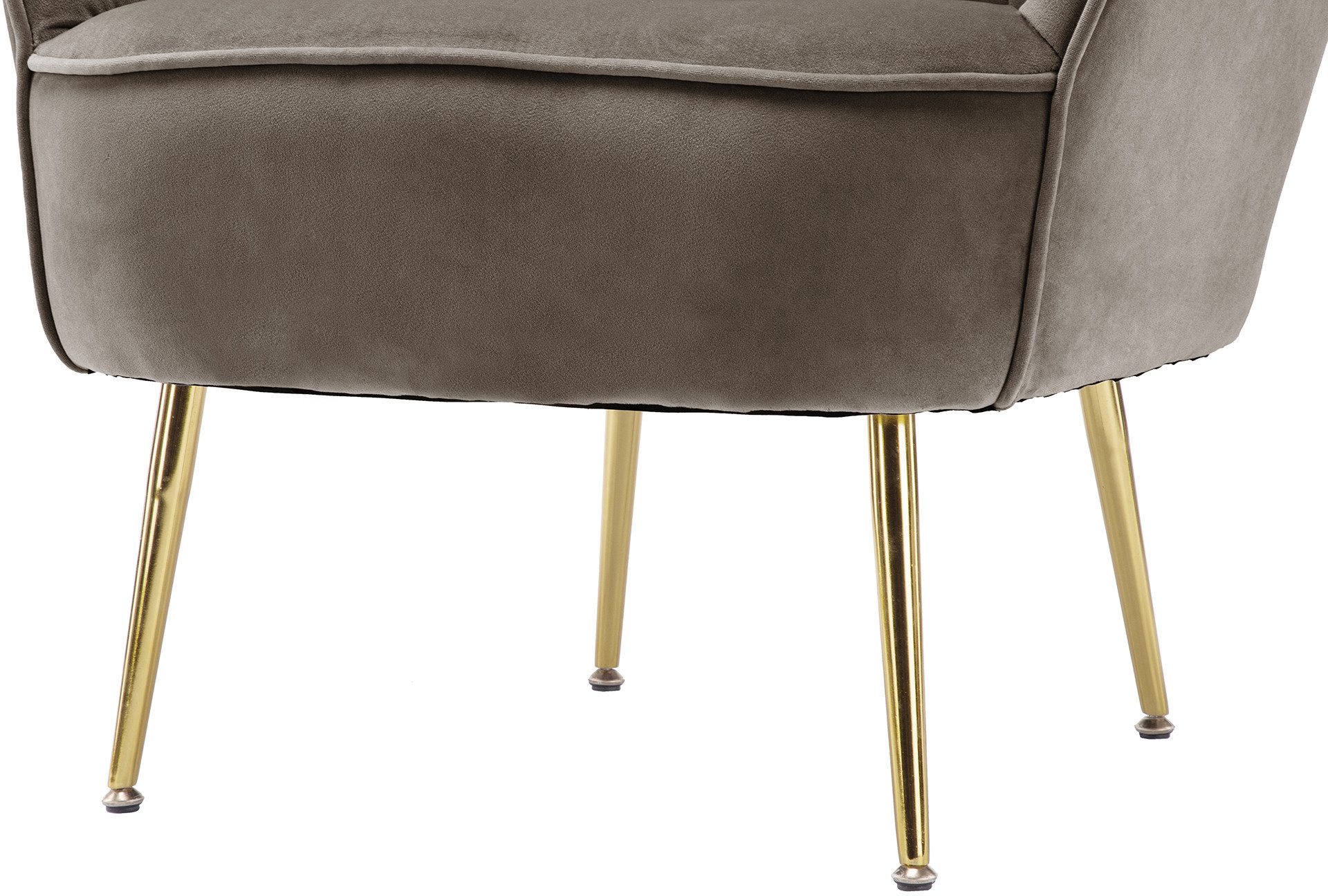 Kayoom Fauteuil Loulan 125, comfortabele cocktailstoel, luxe fluwelen bekleding Cocktailstoel, rugleuning met decoratieve naad, metalen poten in goudkleur (1 stuk)