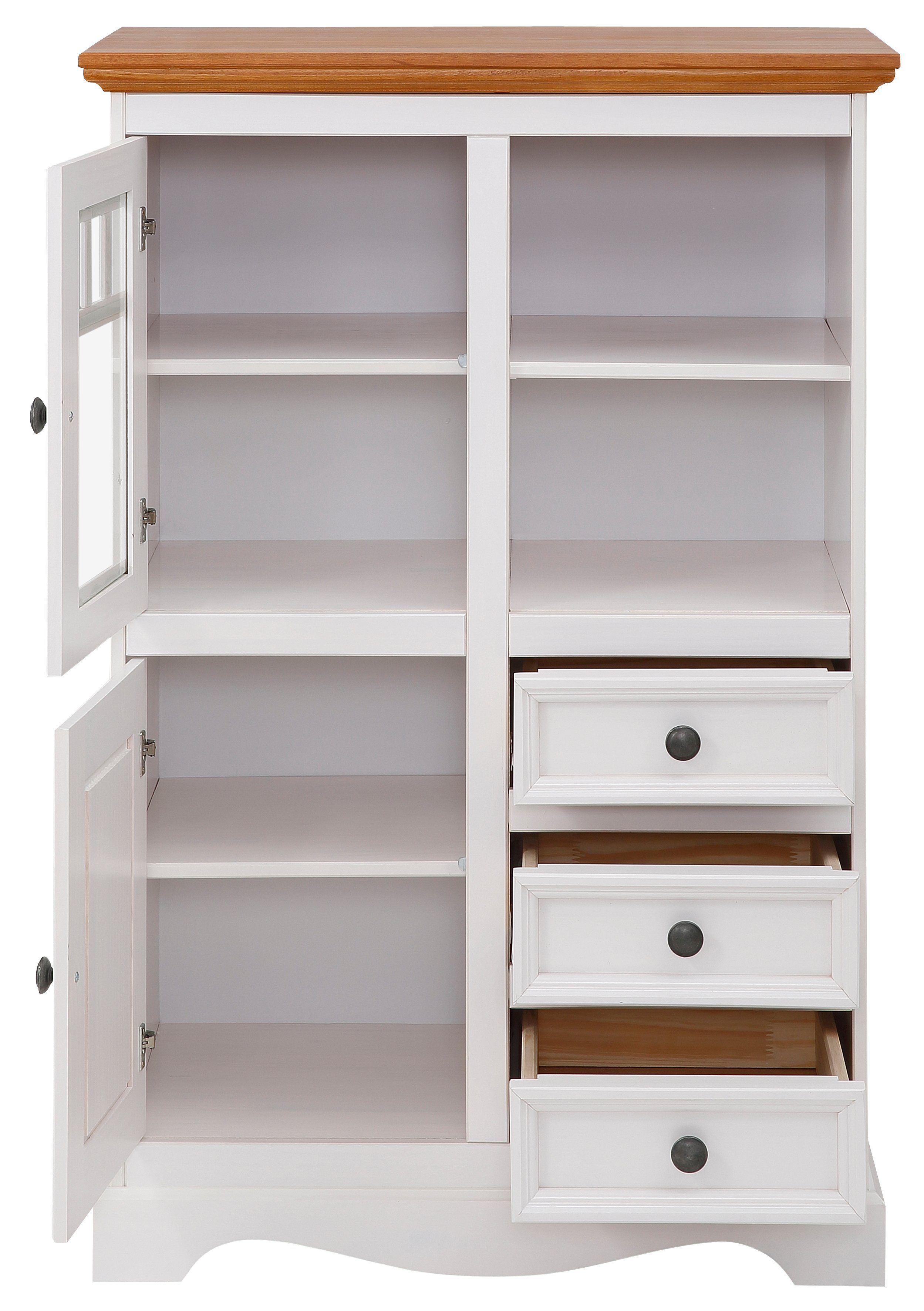 Home affaire Highboard MELISSA Vitrine, breedte 80 cm