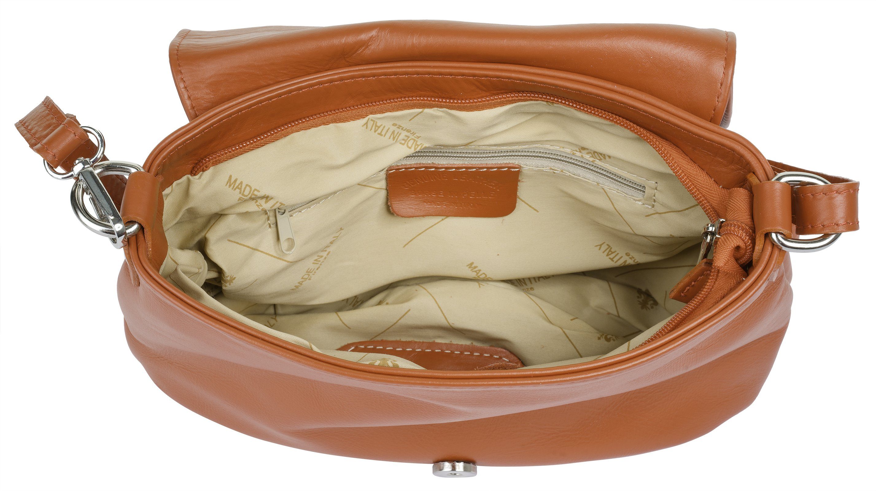Samantha Look Schoudertas echt leer, made in italy