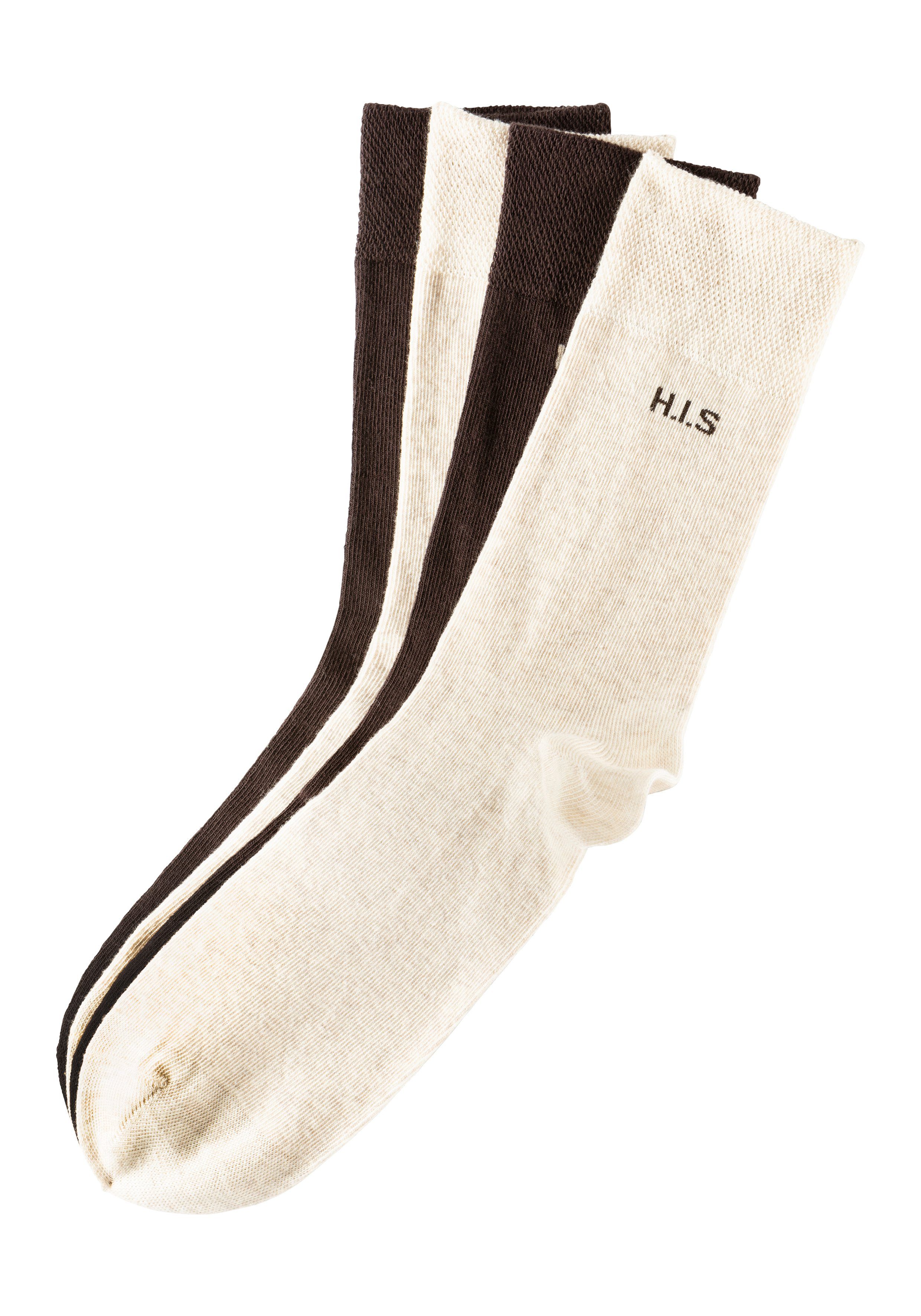H.I.S Sokken met knelvrije boord (set, 4 paar)