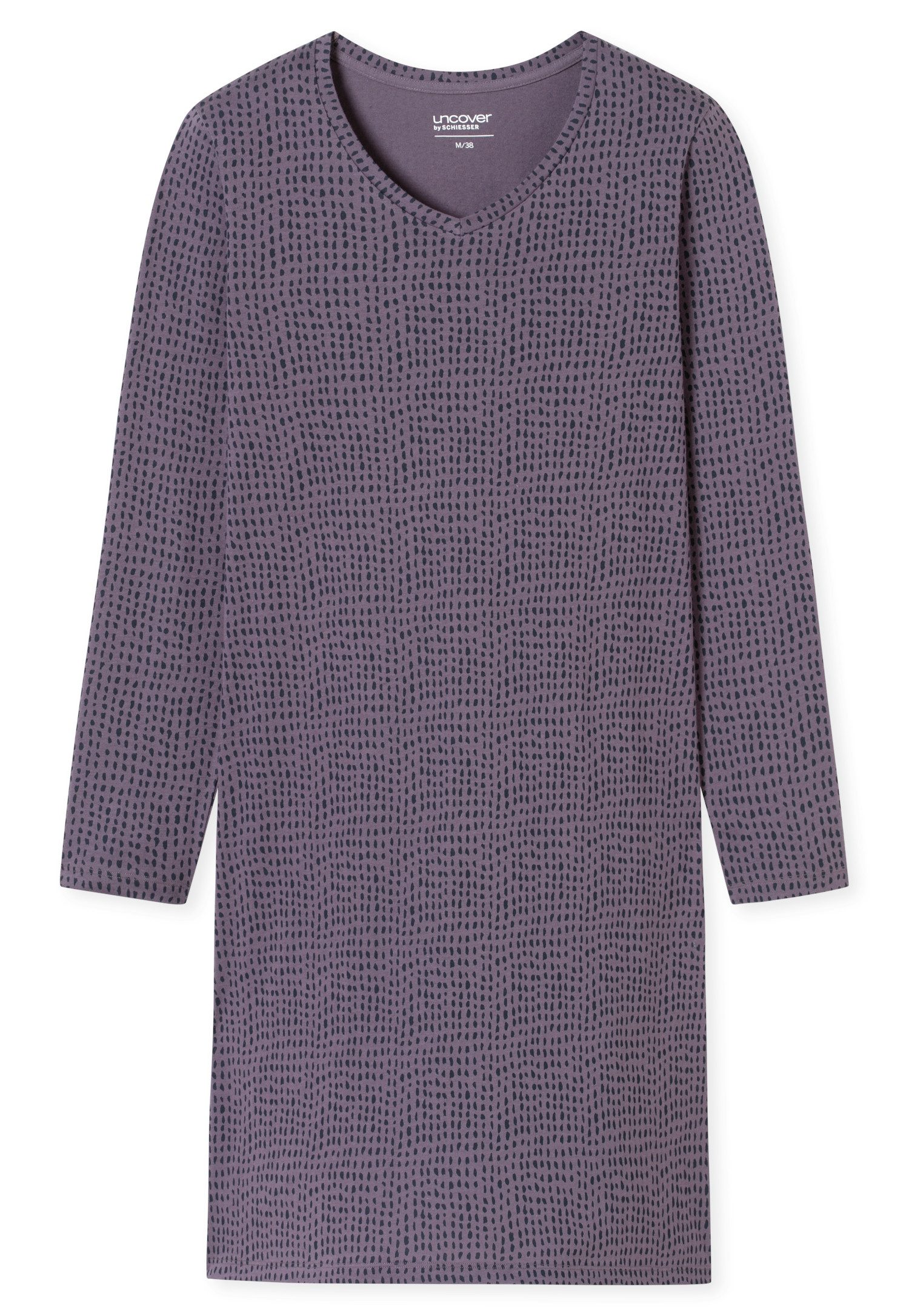 uncover by SCHIESSER Nachthemd UNCOVER Nightwear Katoen, single jersey kwaliteit, V-hals, zacht, ademend (0)