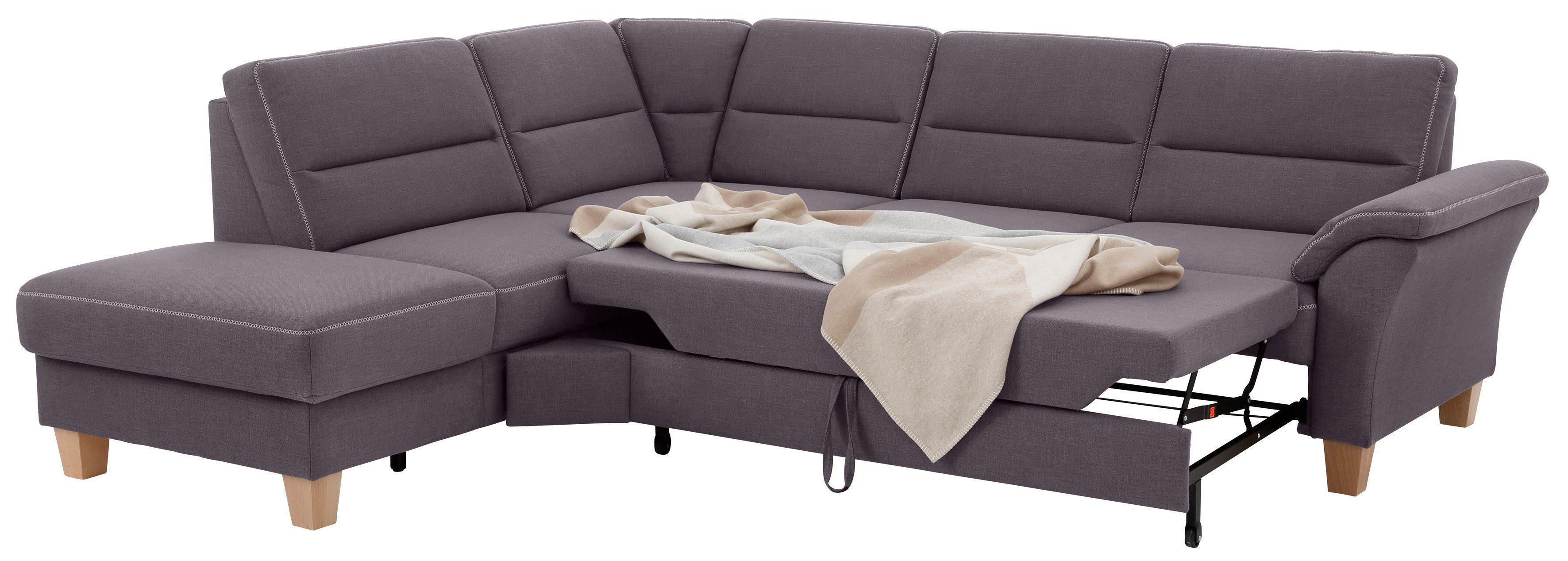 Home affaire Hoekbank Soleo L-model comfortabel door trapezehoek met relaxfunctie, ook met slaapfunctie