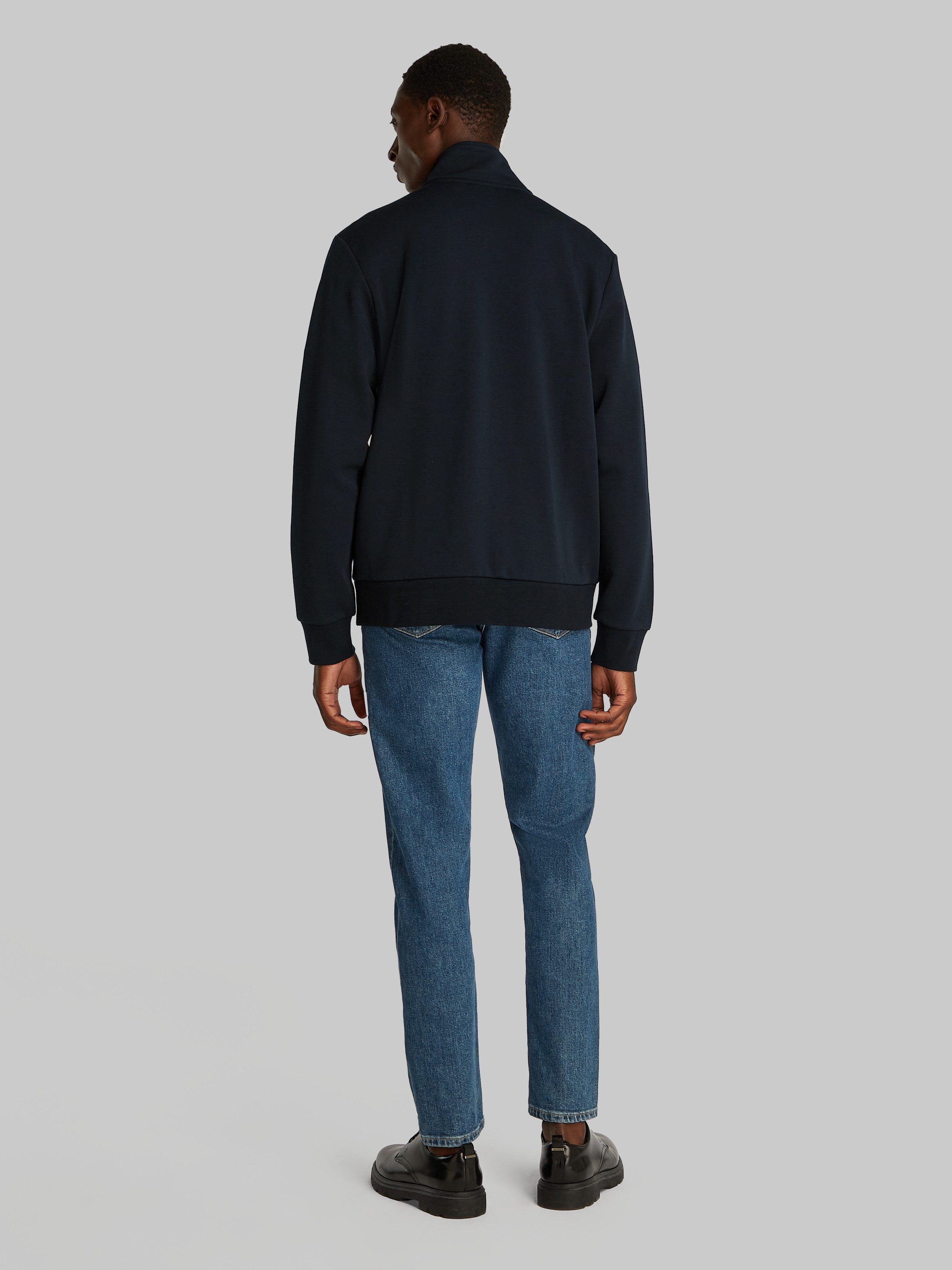Calvin Klein Sweatshirt MICRO LOGO MOCK NECK ZIP THROUGH