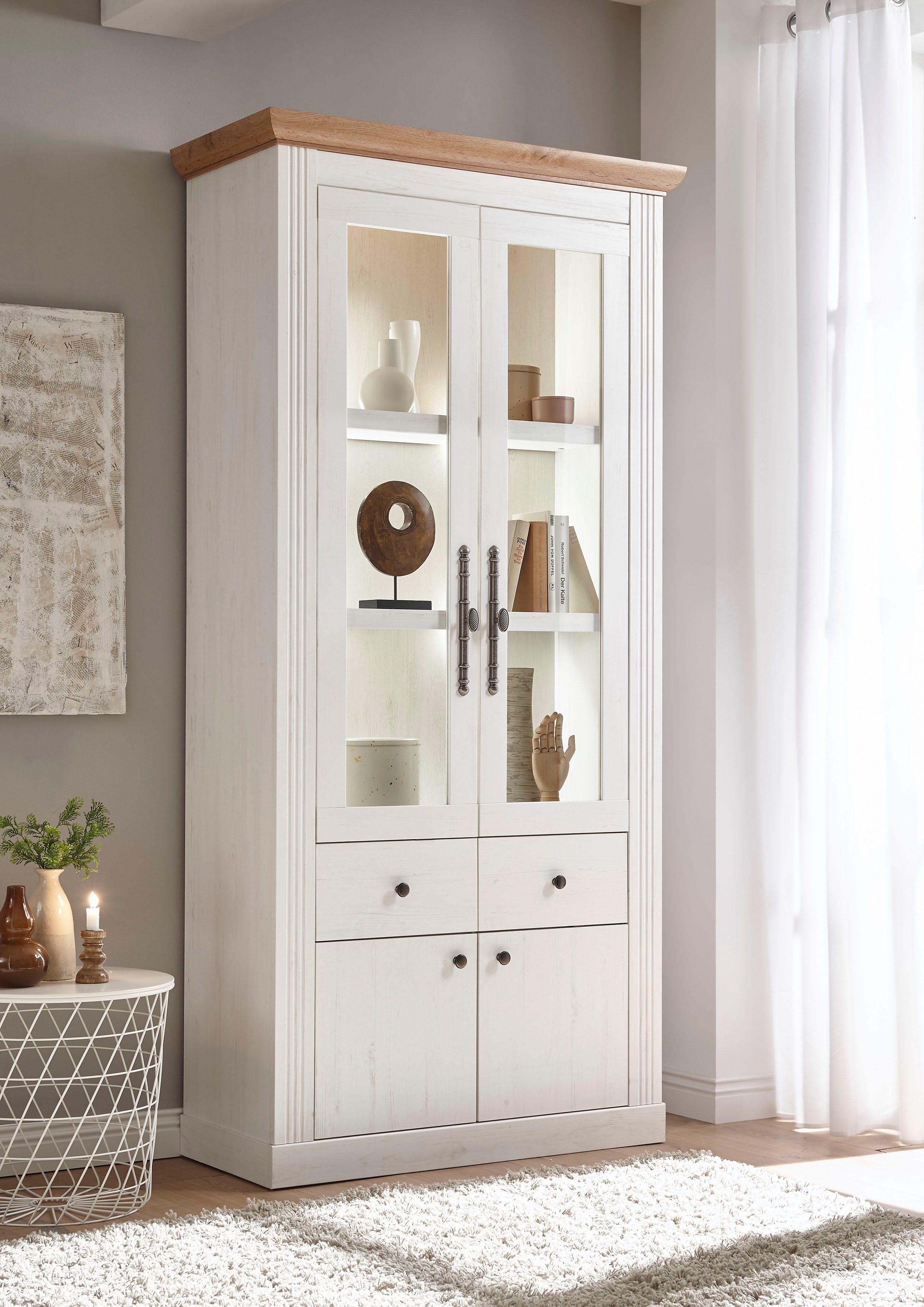 Home affaire Vitrinekast Westminster BESTSELLER! in romantische landelijke stijl