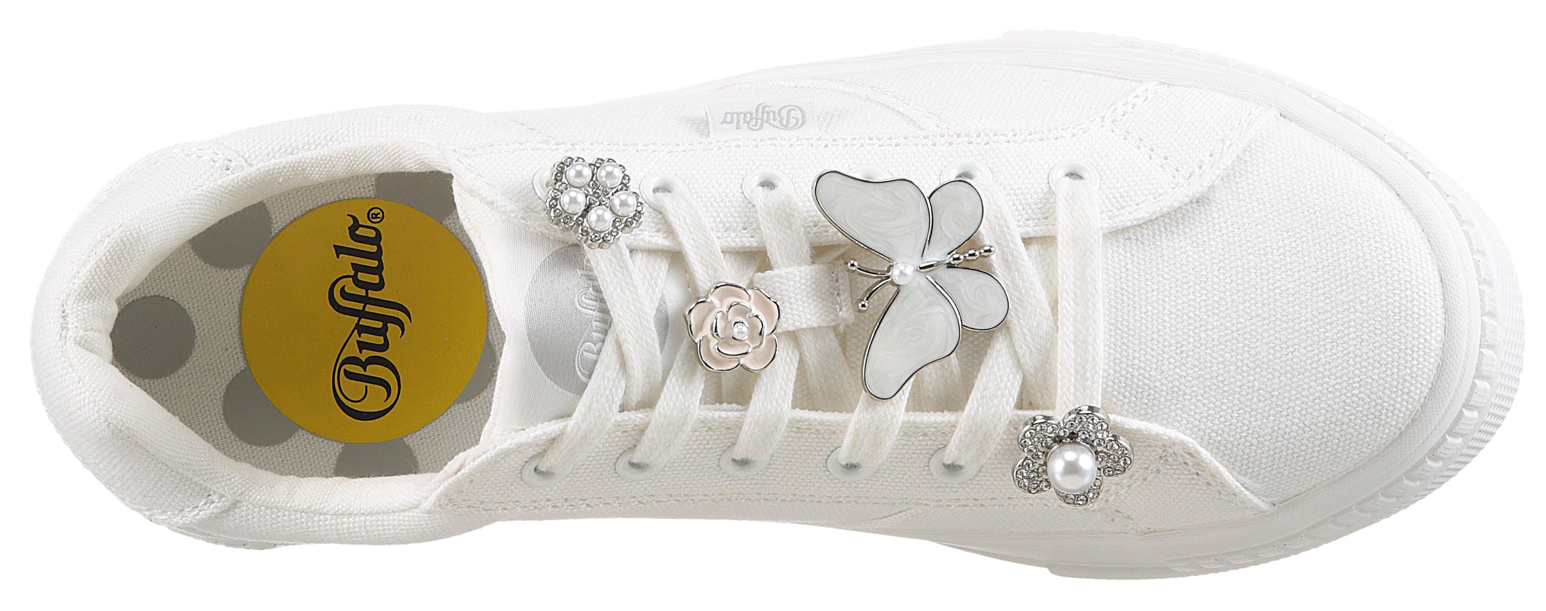Buffalo Plateausneakers PAIRED ICE , veterschoen, vrijetijdssneaker, lage schoen met sieraandeel