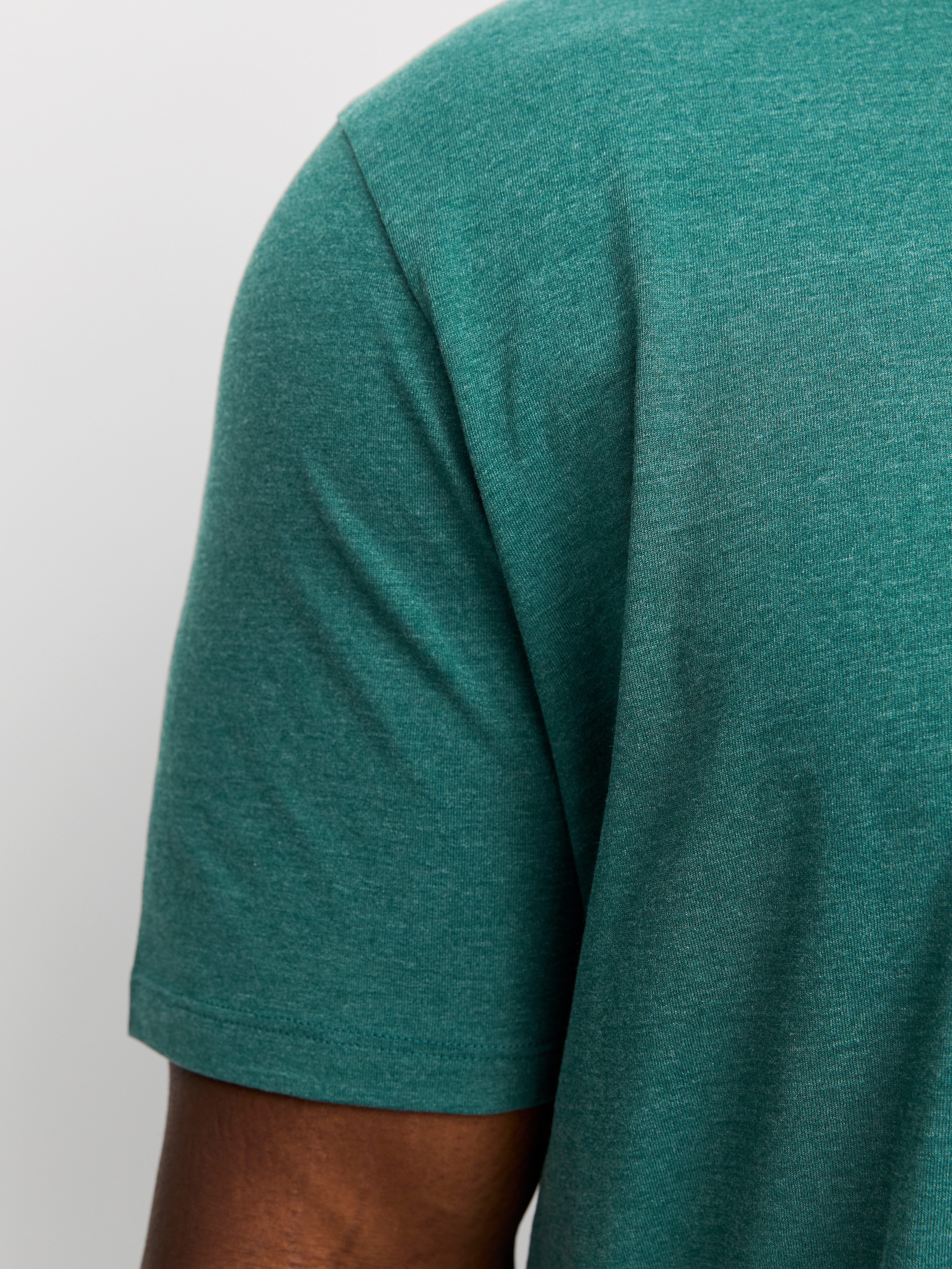Jack & Jones PlusSize Shirt met ronde hals JJEORGANIC MEL TEE SS O-NECK NOOS PLS