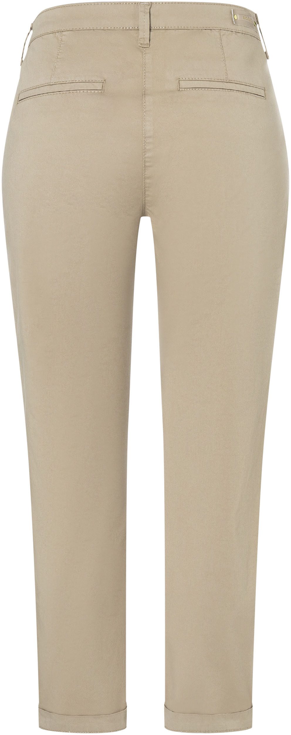 MAC Chino turn up met subtiele glans, elegant en sportief tegelijk