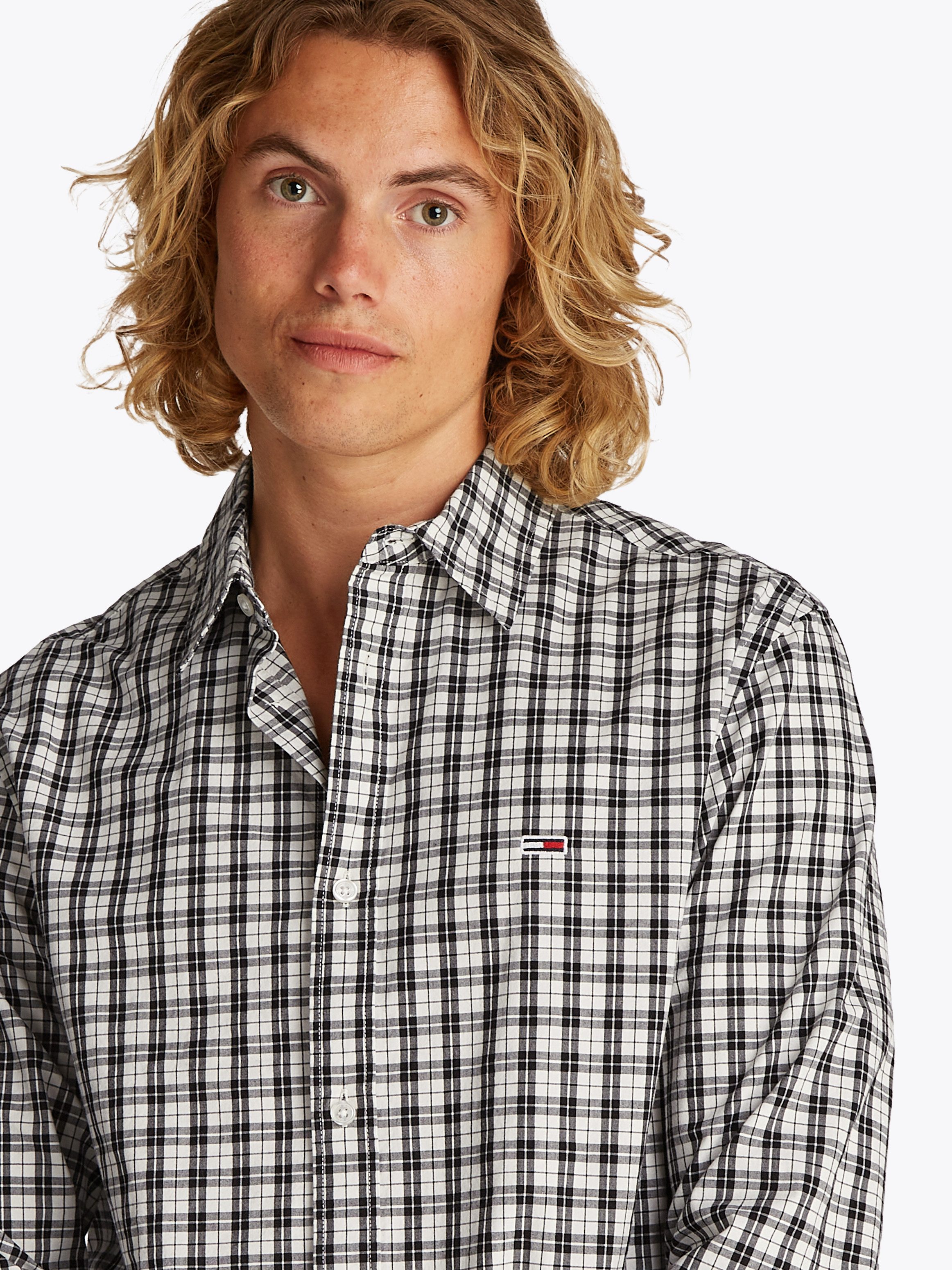 TOMMY JEANS Overhemd met lange mouwen TJM REG POPLIN CHECK LS SHIRT