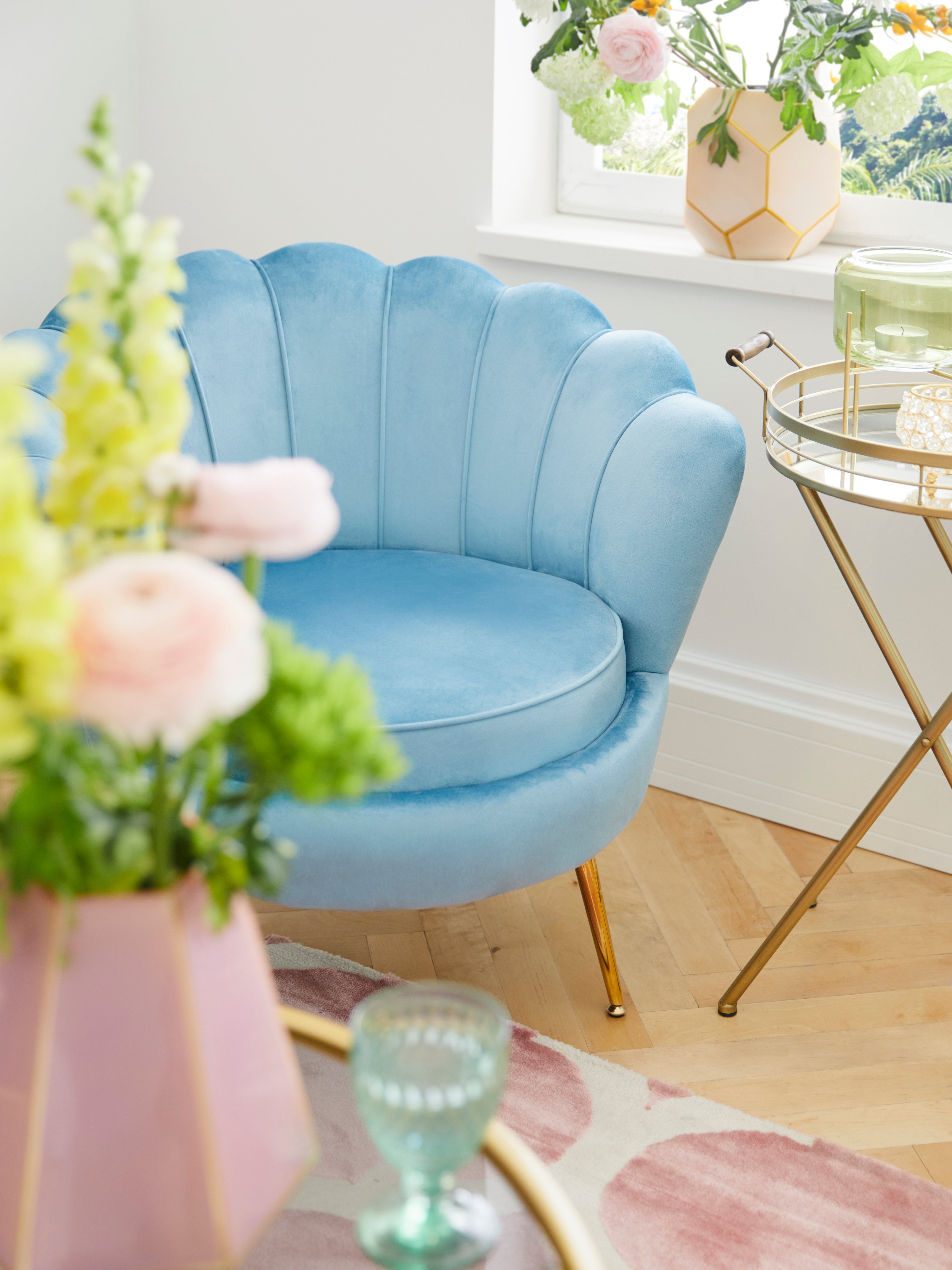 SalesFever Loungestoel Clam opvallend schelpdesign