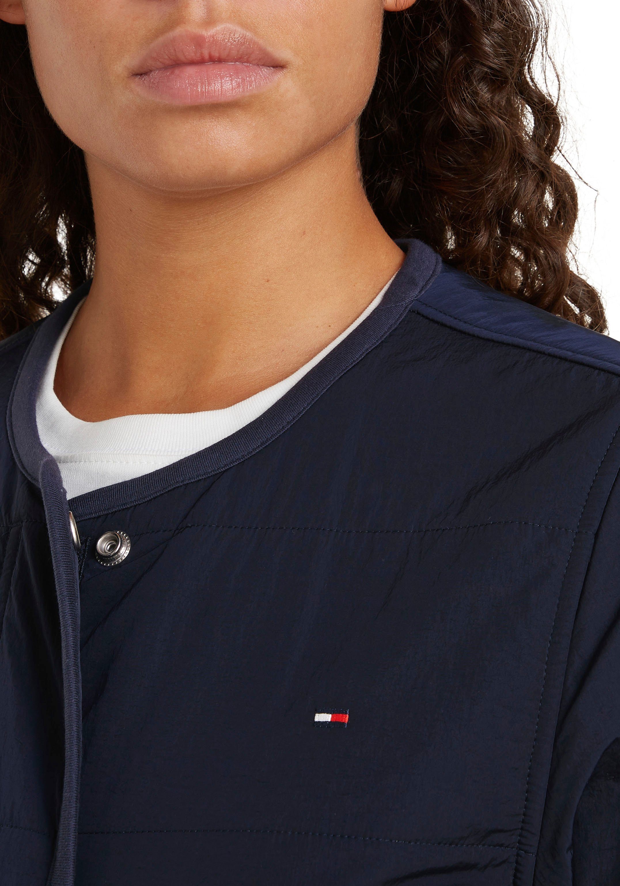 Tommy Hilfiger Gewatteerde jas JERSEY LINED JACKET met tommy jeans-merklabel