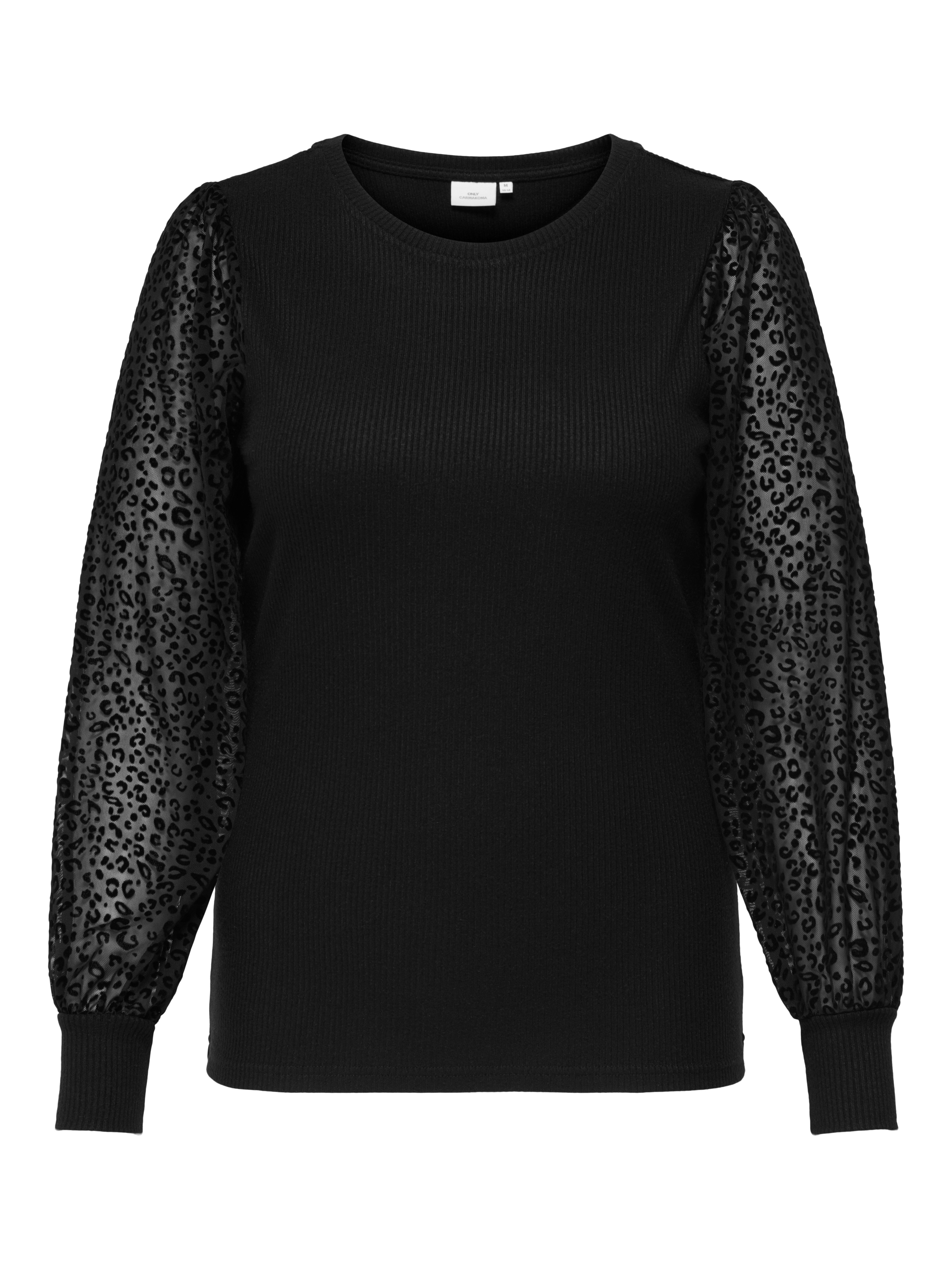 ONLY CARMAKOMA Shirt met lange mouwen CARVELENA L/S O-NECK BLOUSE JRS