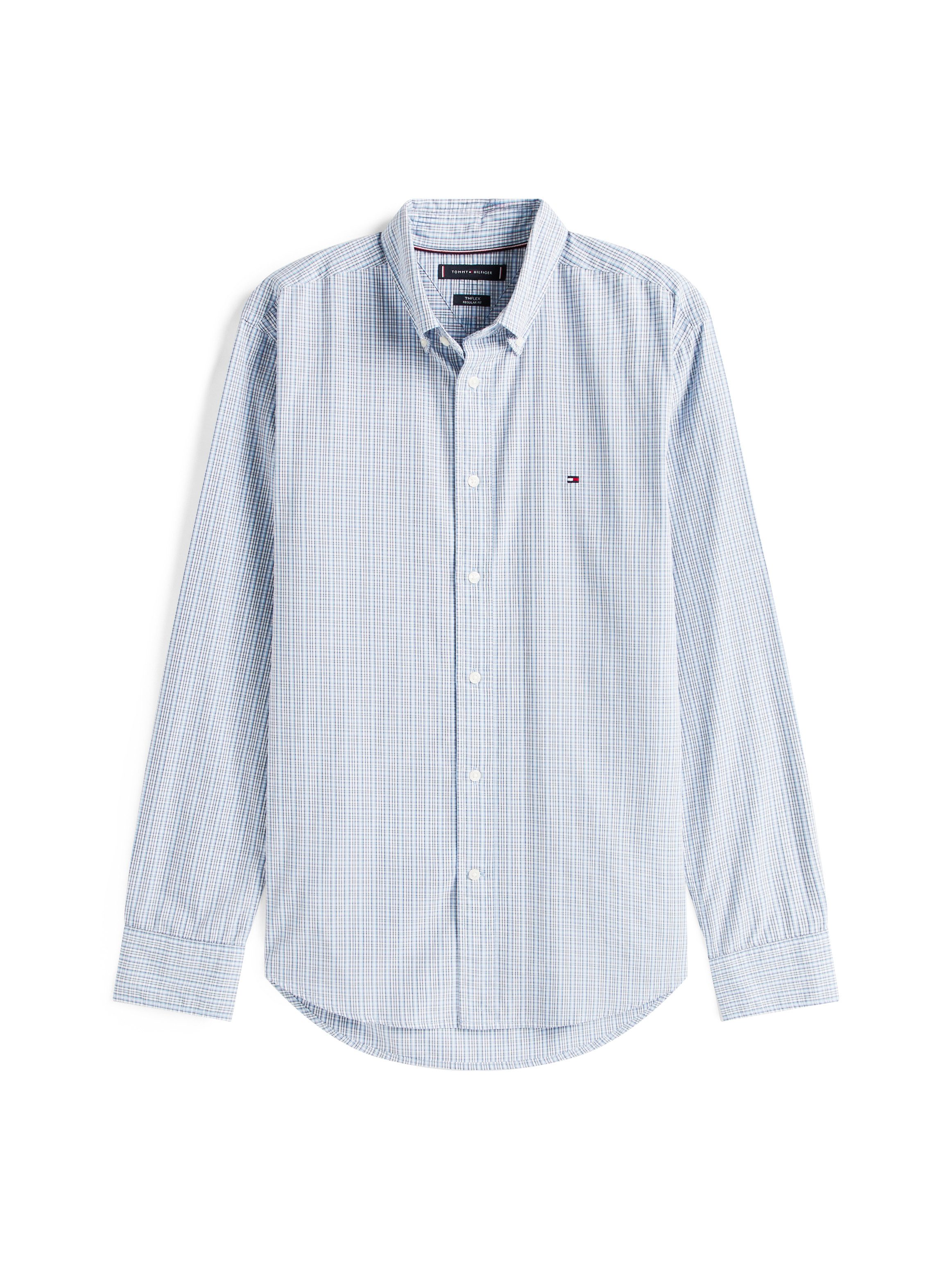 Tommy Hilfiger Overhemd met lange mouwen FLEX POPLIN SMALL TARTAN SHIRT