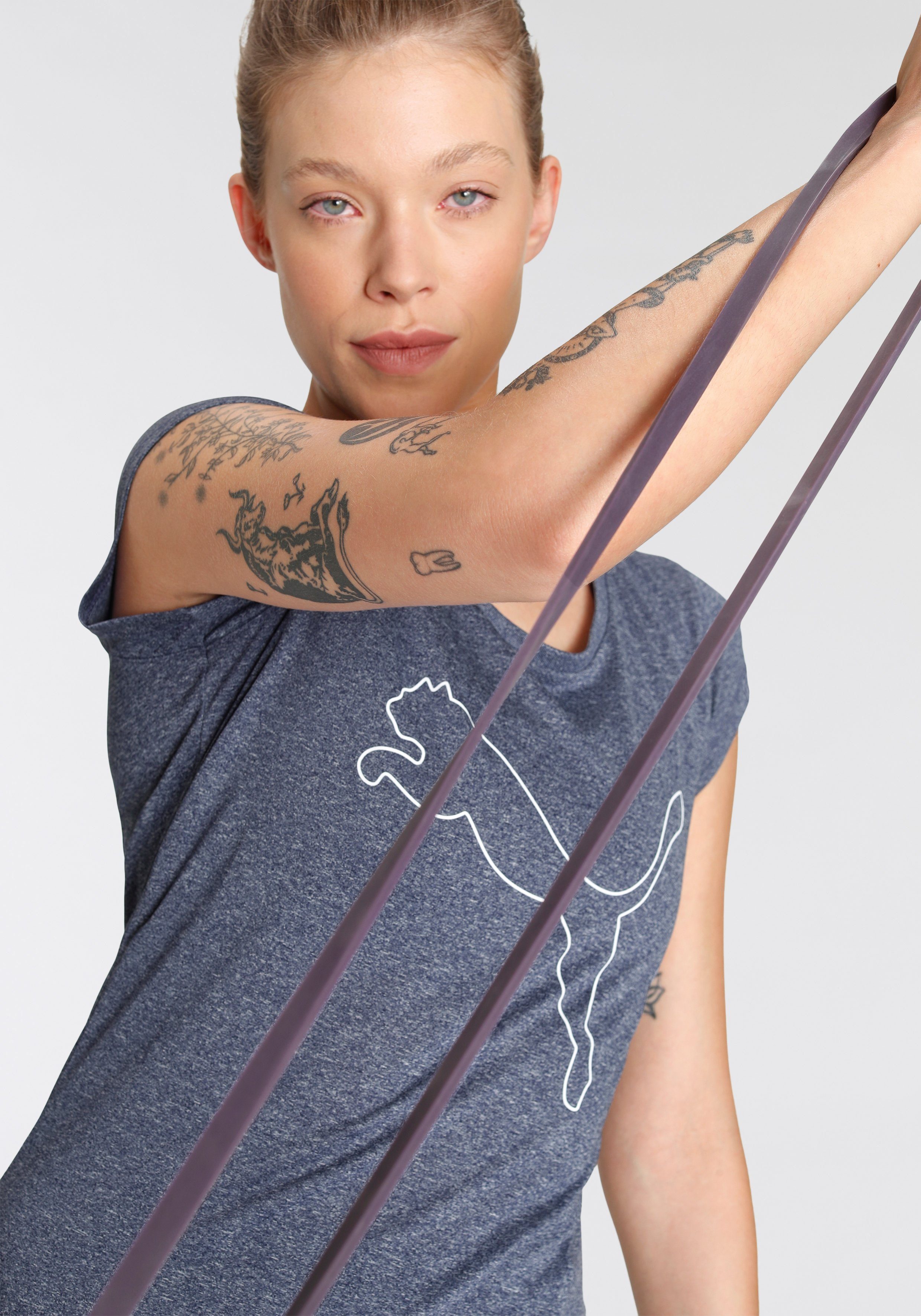 PUMA Trainingsshirt PERFORMANCE HEATHER CAT TEE W