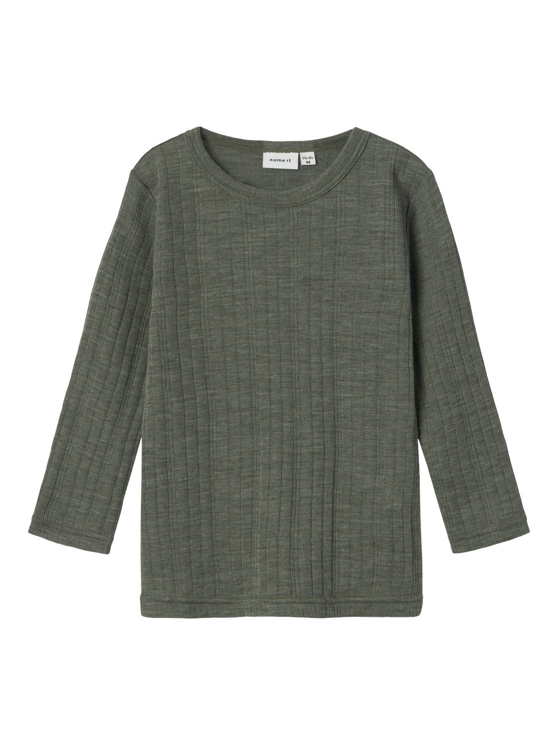 Name It Shirt met lange mouwen NMMWANG WOOL NEEDLE LS TOP SOLID NOOS