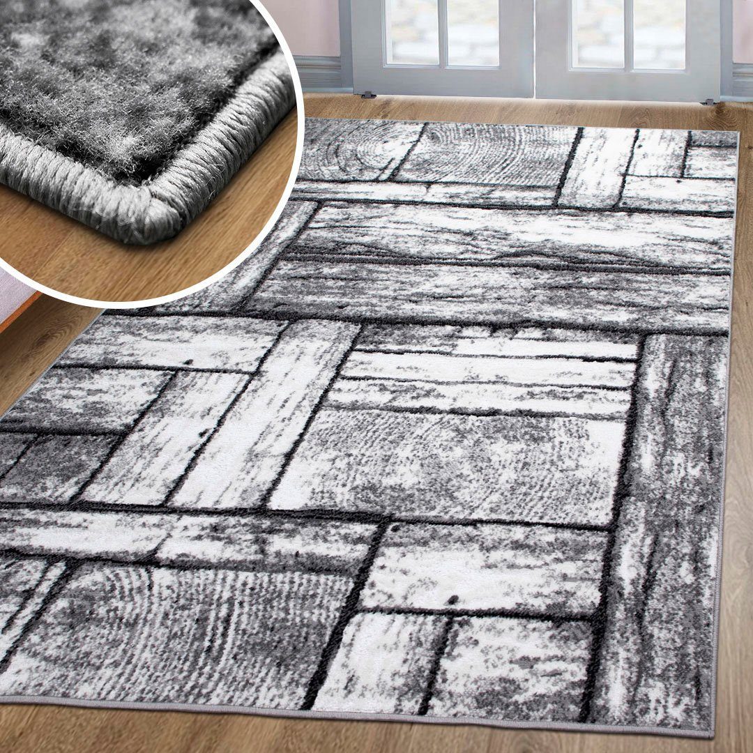 my home Vloerkleed Sierning zachte pool, kortpolig, modern ontwerp, in hout-look